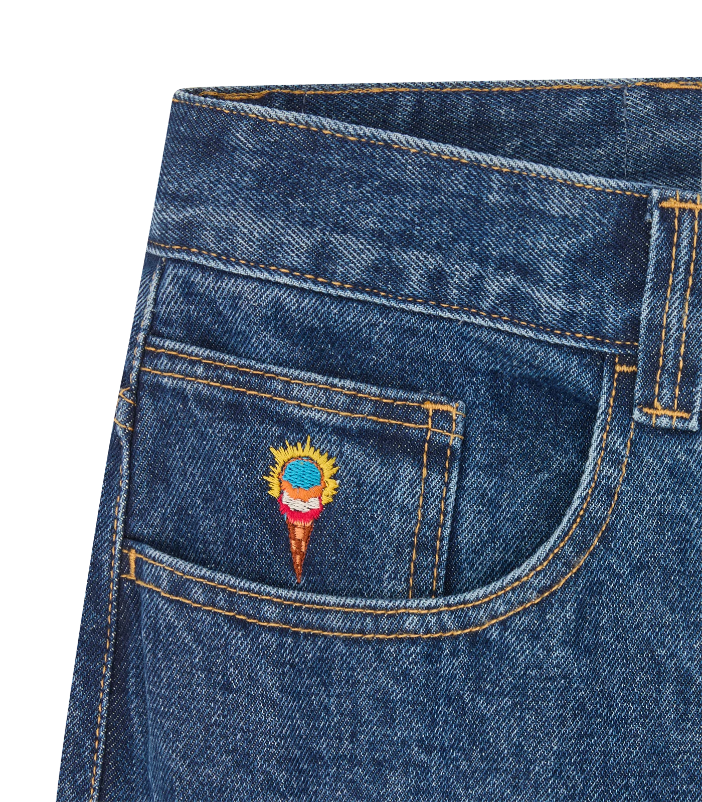 MASCOT DENIM PANTS - MID WASH BLUE - Image 5