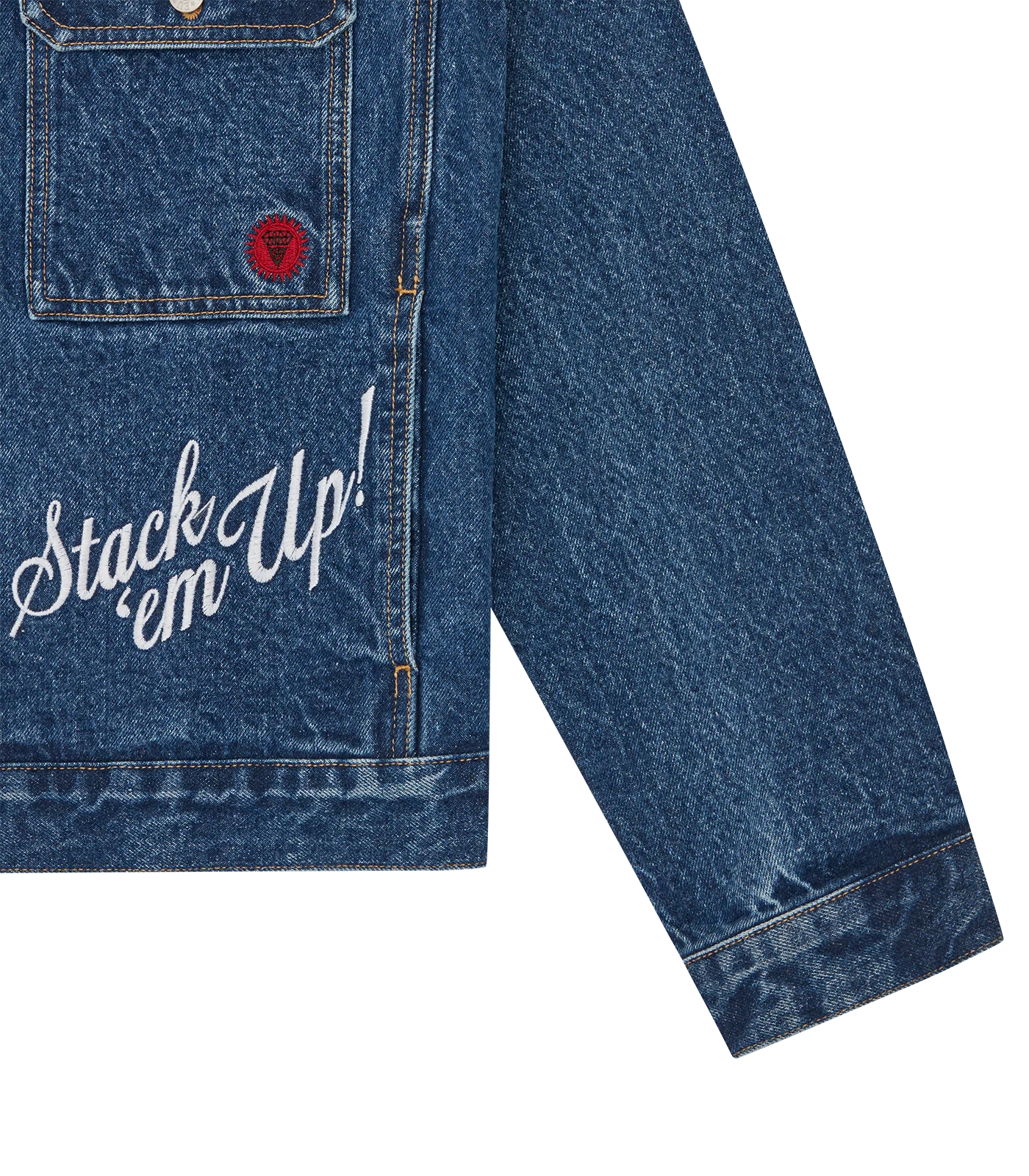 MASCOT DENIM TRUCKER JACKET - MID WASH BLUE - Image 7