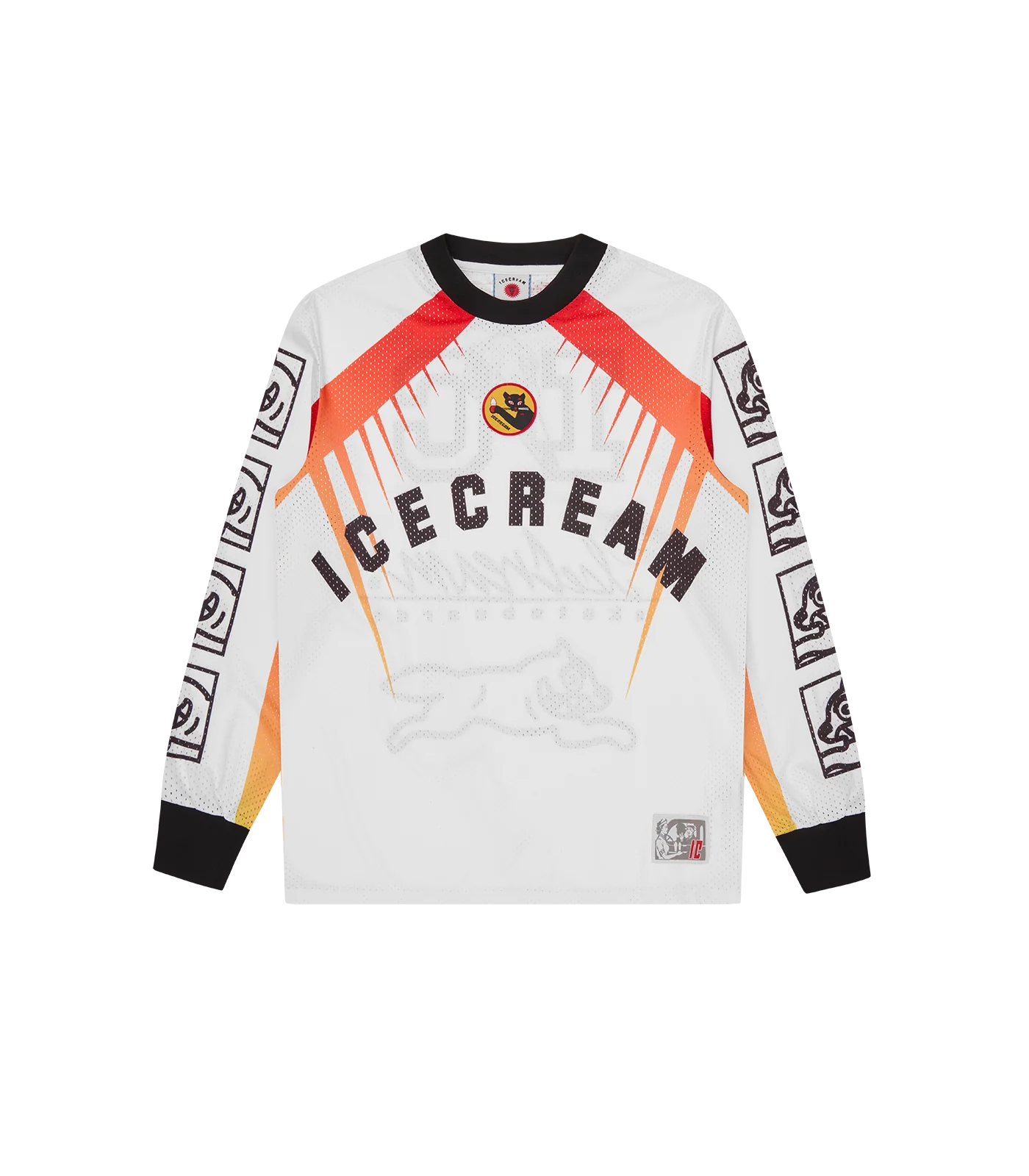 MOTO RACER L/S MESH SHIRT - WHITE