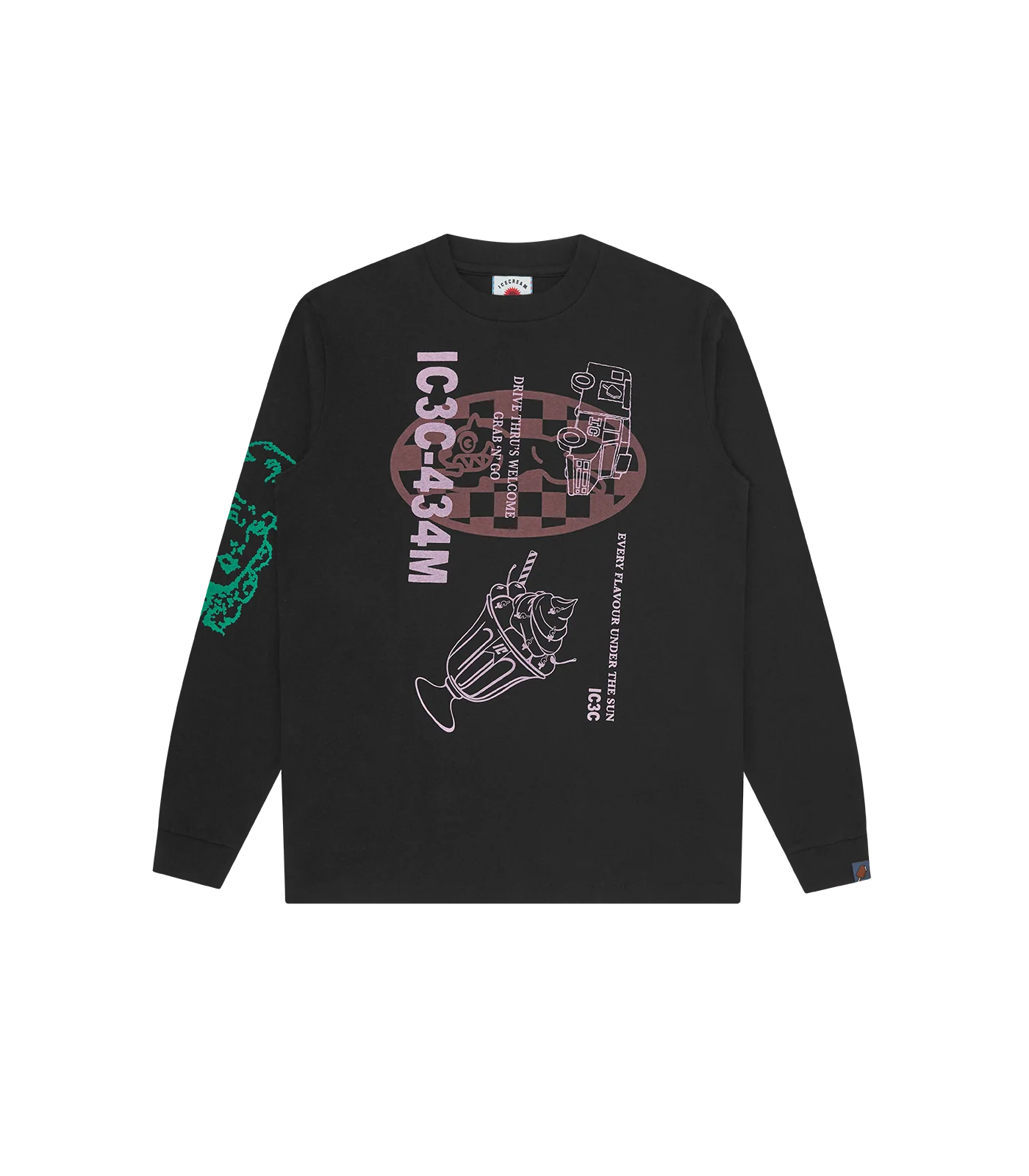 MULTI GRAPHIC L/S T-SHIRT - BLACK