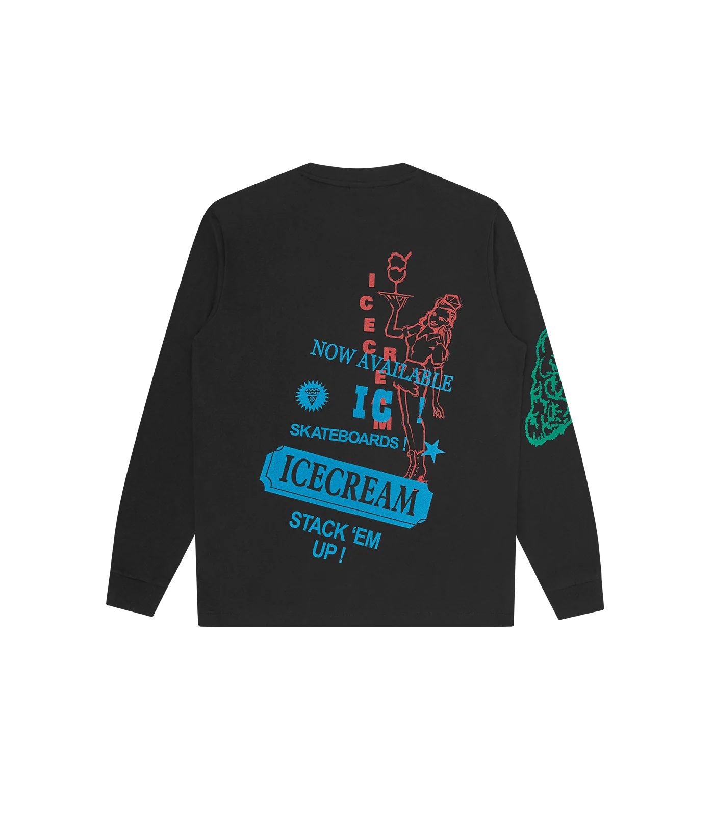 MULTI GRAPHIC L/S T-SHIRT - BLACK - Image 2