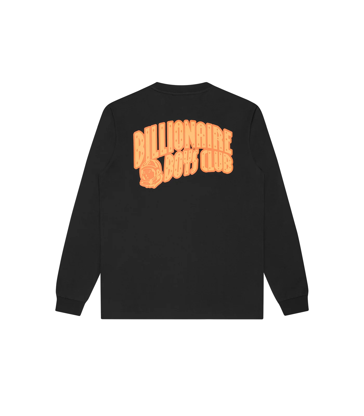 NEON OUTLINE ARCH LOGO L/S T-SHIRT - BLACK/ORANGE - Image 2