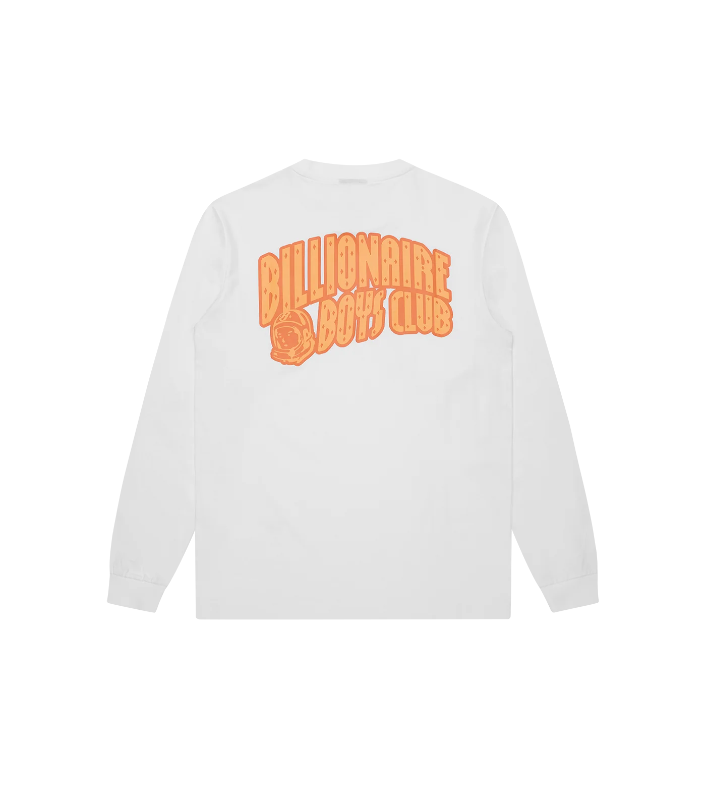 NEON OUTLINE ARCH LOGO L/S T-SHIRT - WHITE/ORANGE - Image 2