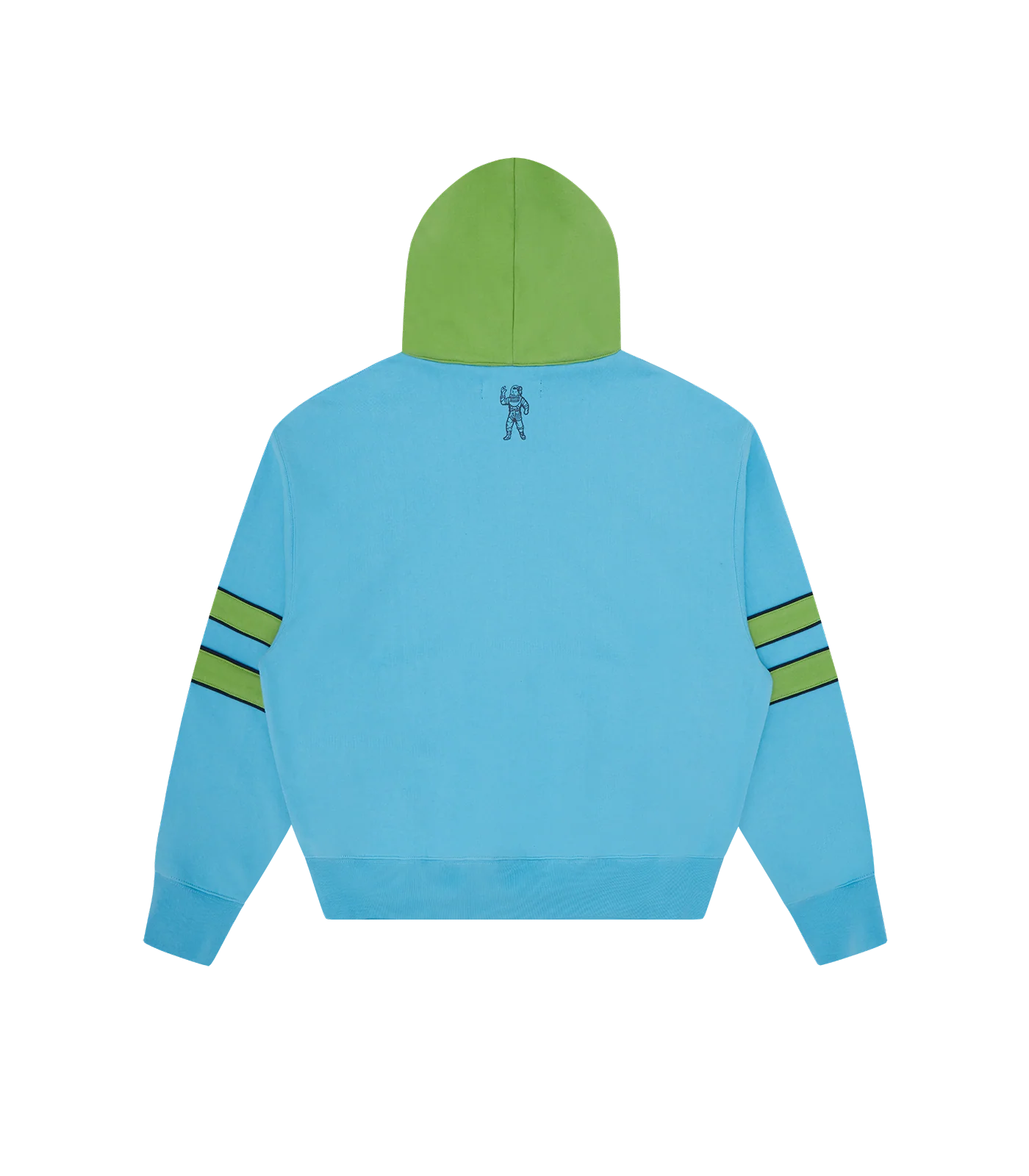 OVERSIZED COLLEGE POPOVER HOOD - BLUE/GREEN - Image 2