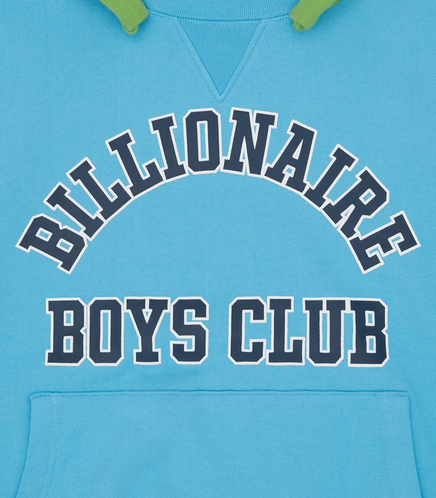 OVERSIZED COLLEGE POPOVER HOOD - BLUE/GREEN - Image 3