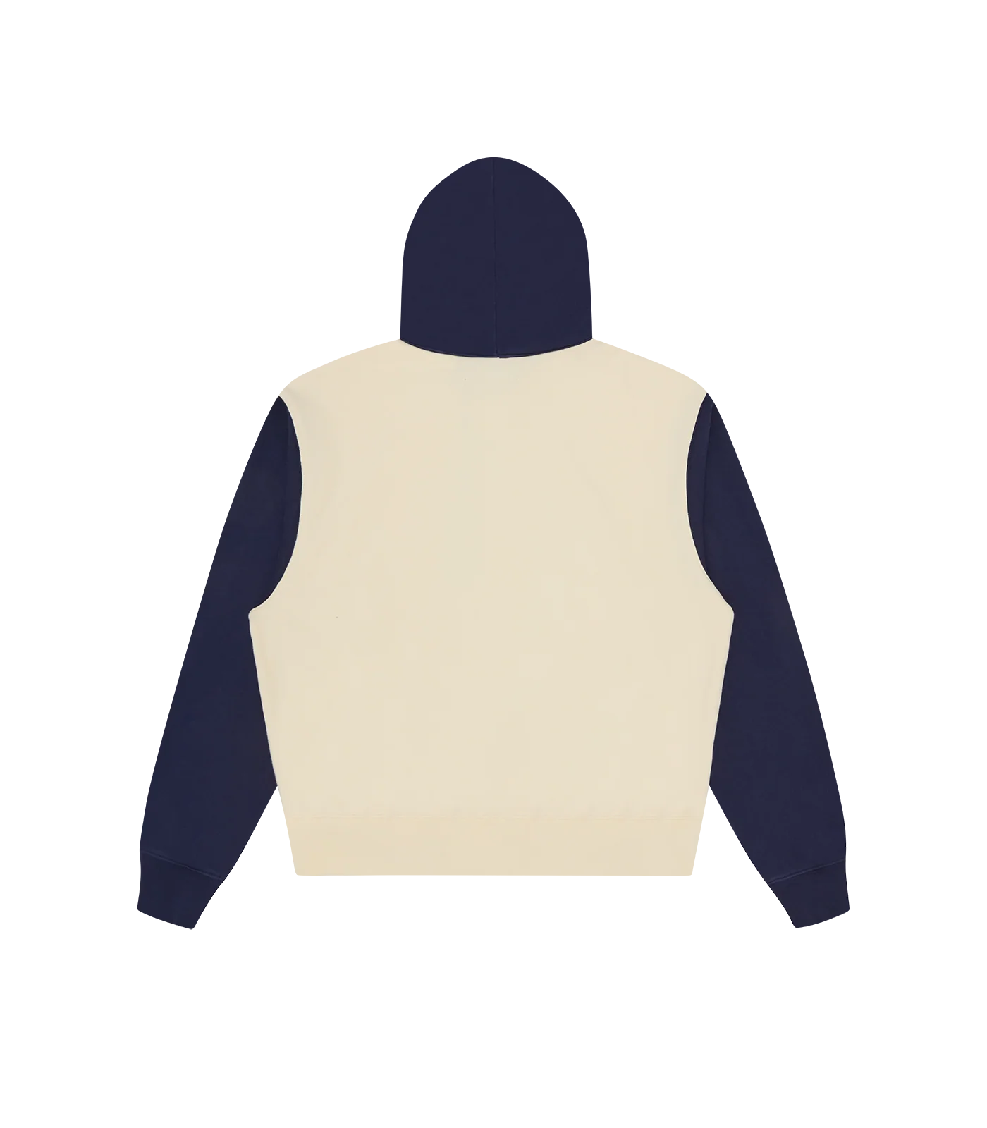 OVERSIZED DOUBLE PRINT POPOVER HOOD - NAVY/ECRU - Image 2