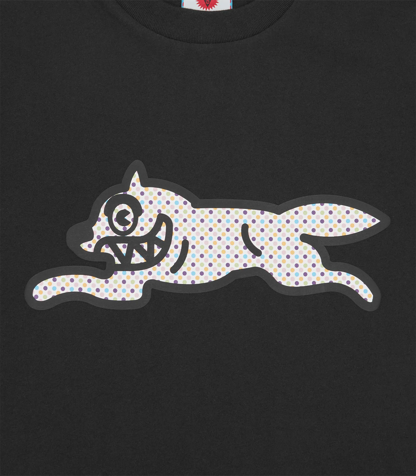 POLKA DOT RUNNING DOG T-SHIRT - BLACK - Image 3