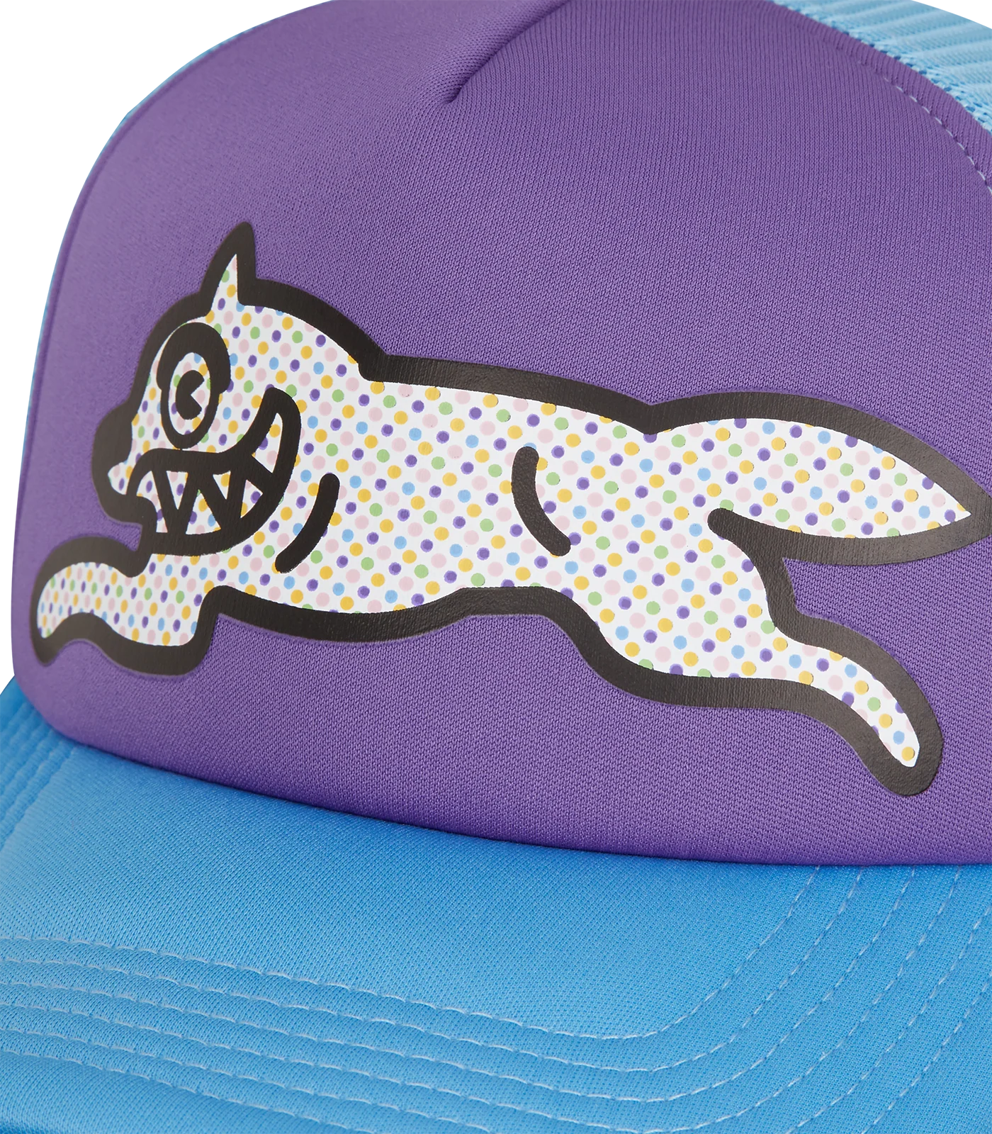 POLKA DOT RUNNING DOG TRUCKER CAP - PURPLE - Image 3