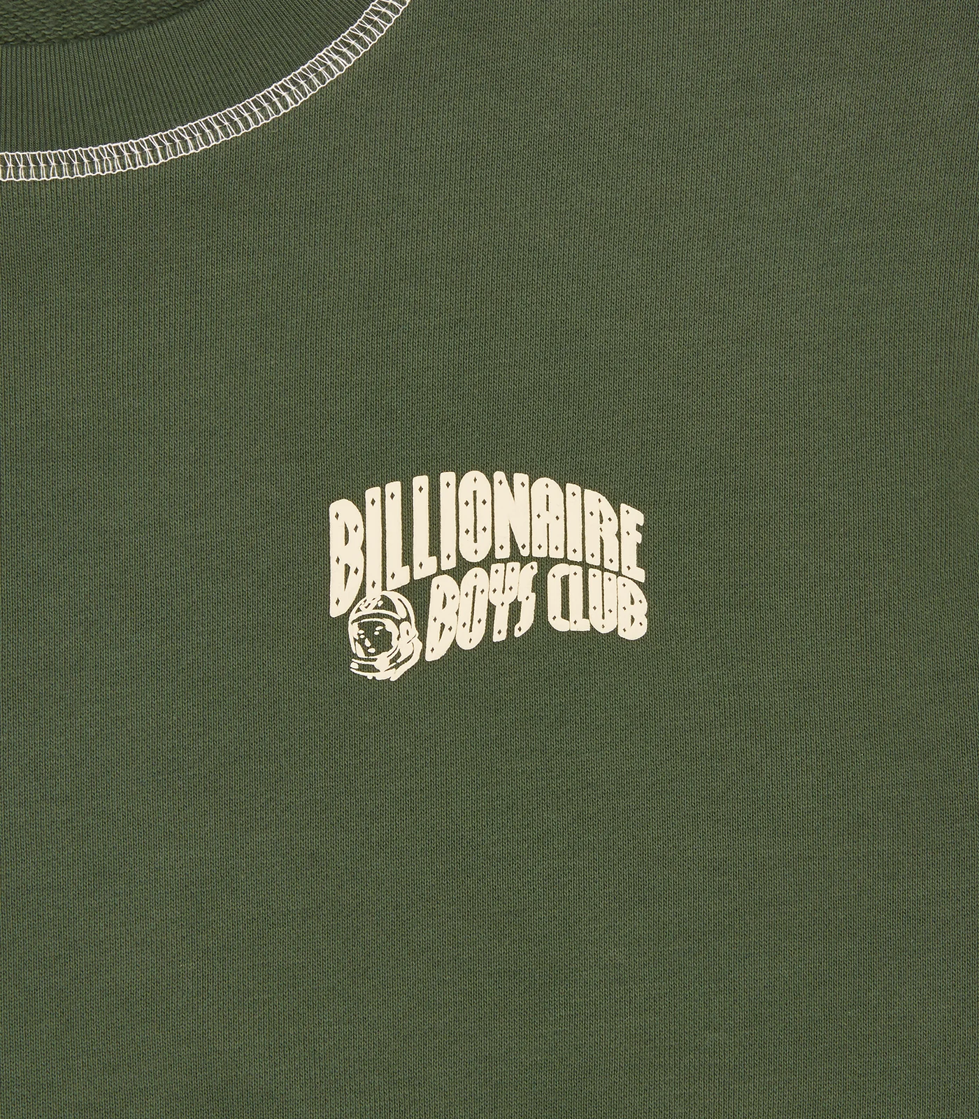 SMALL ARCH LOGO CONTRAST STITCH CREWNECK - GREEN - Image 3