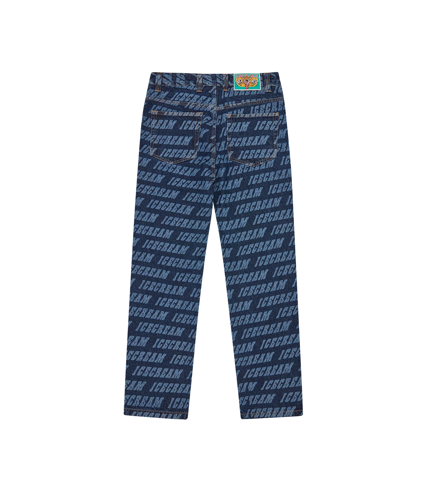 REPEAT LOGO DOUBLE SCOOP DENIM PANT - INDIGO - Image 2