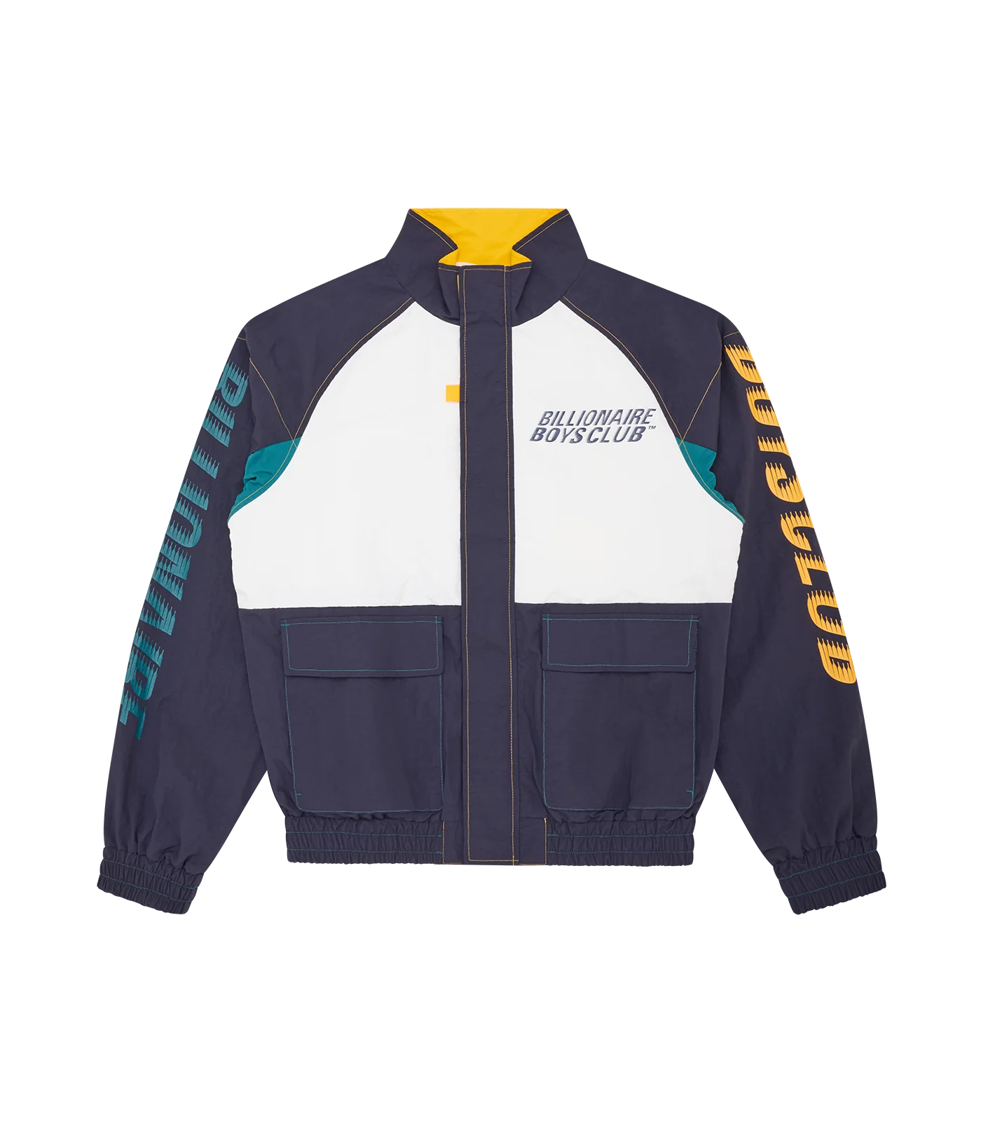 ROUND THE WORLD TRACK TOP - NAVY/ECRU