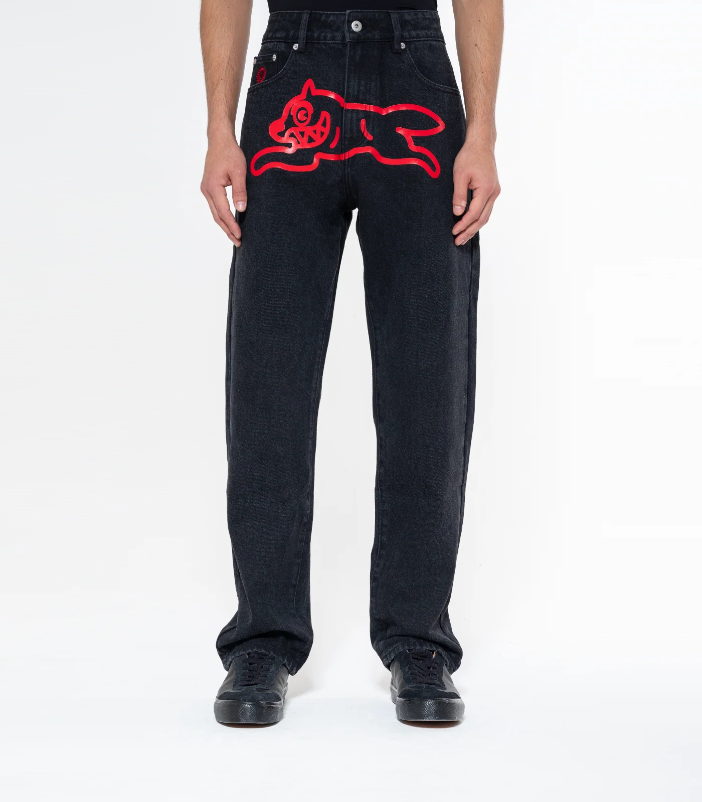 RUNNING DOG DENIM PANTS - BLACK - Image 3