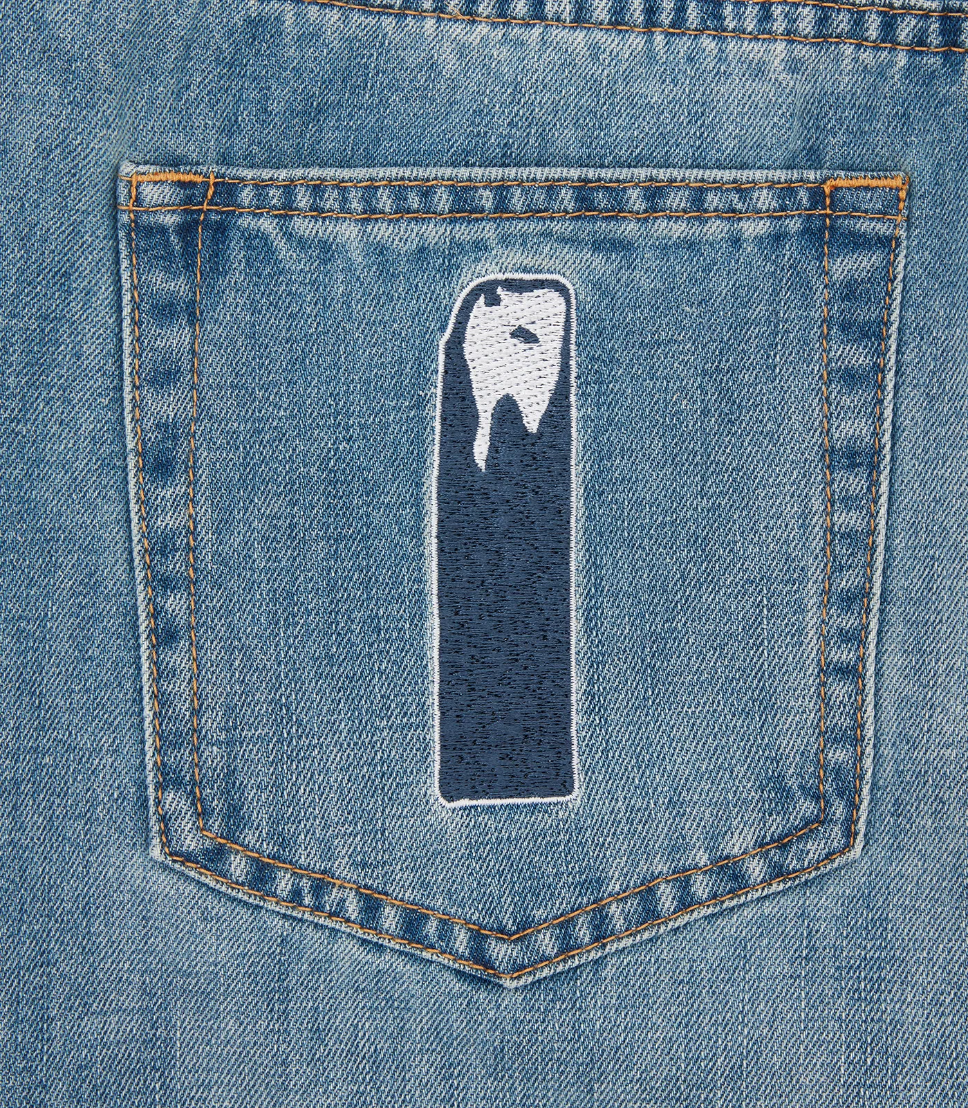 RUNNING DOG DENIM PANTS - MID WASH - Image 5