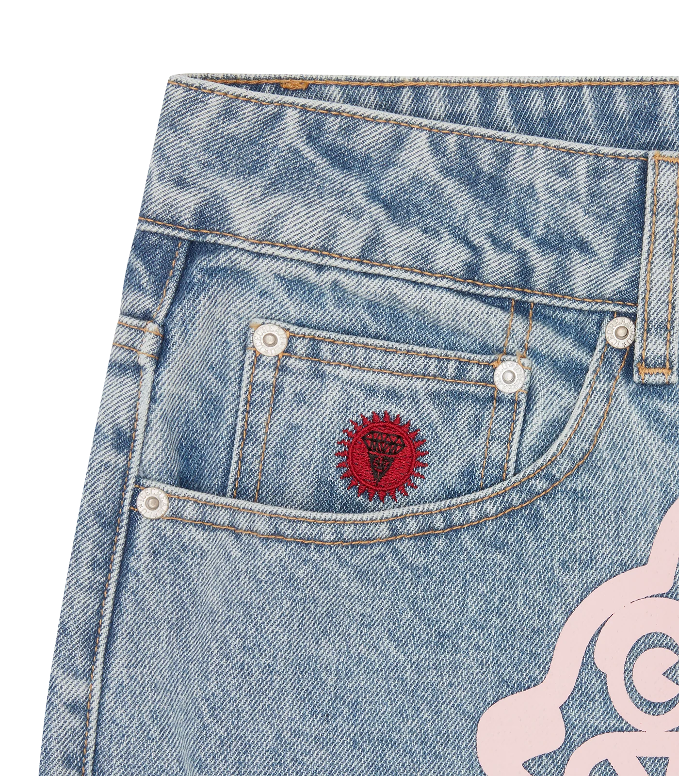 RUNNING DOG DENIM PANTS - HEAVY WASH BLUE - Image 4