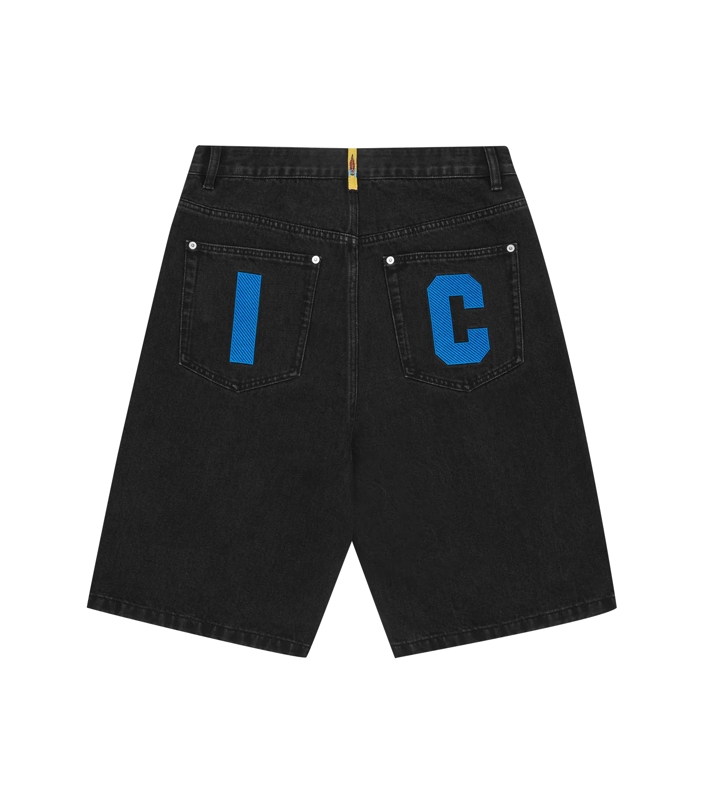 RUNNING DOG DENIM SHORTS - BLACK - Image 2