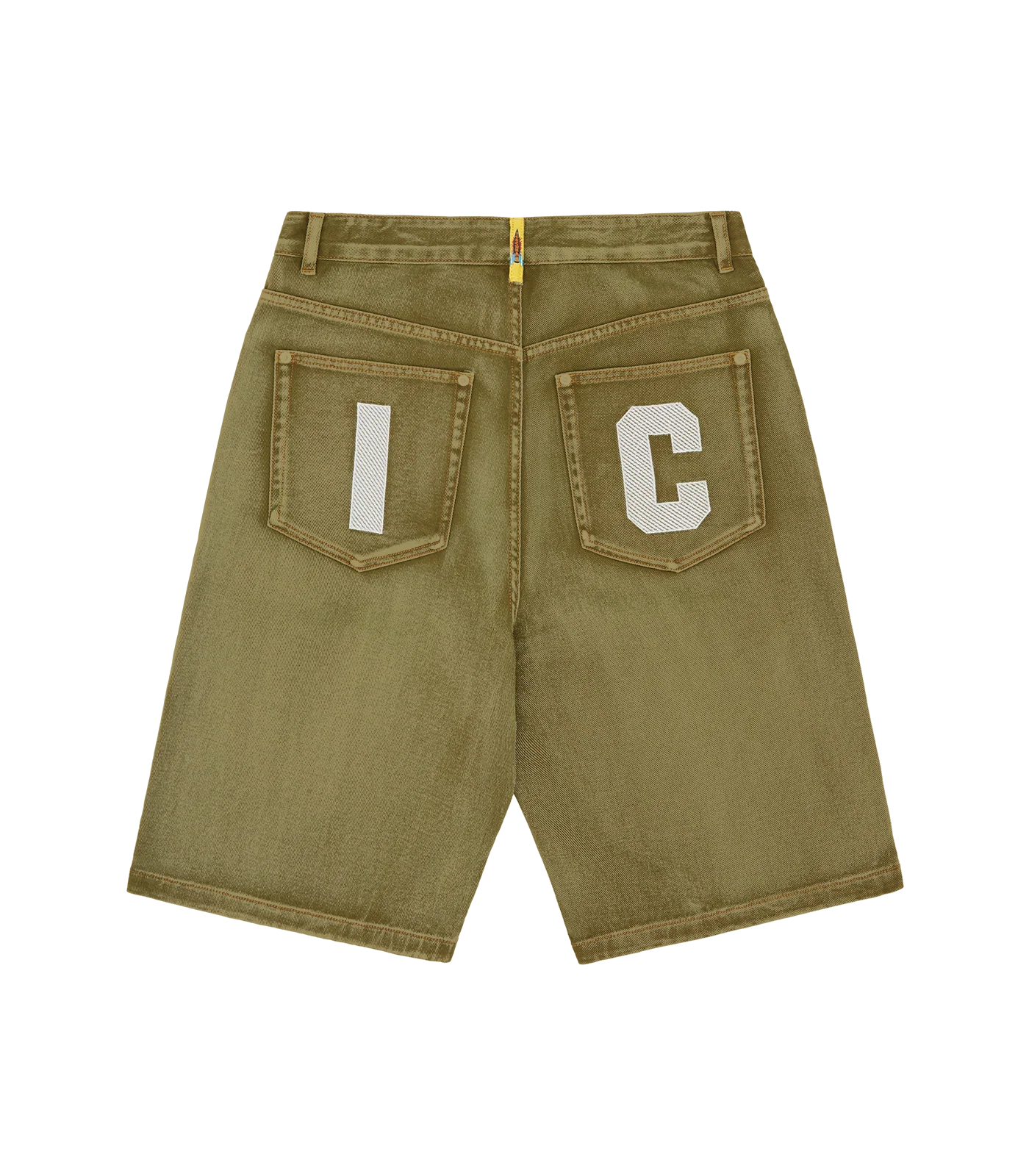 RUNNING DOG DENIM SHORTS - GREEN - Image 2