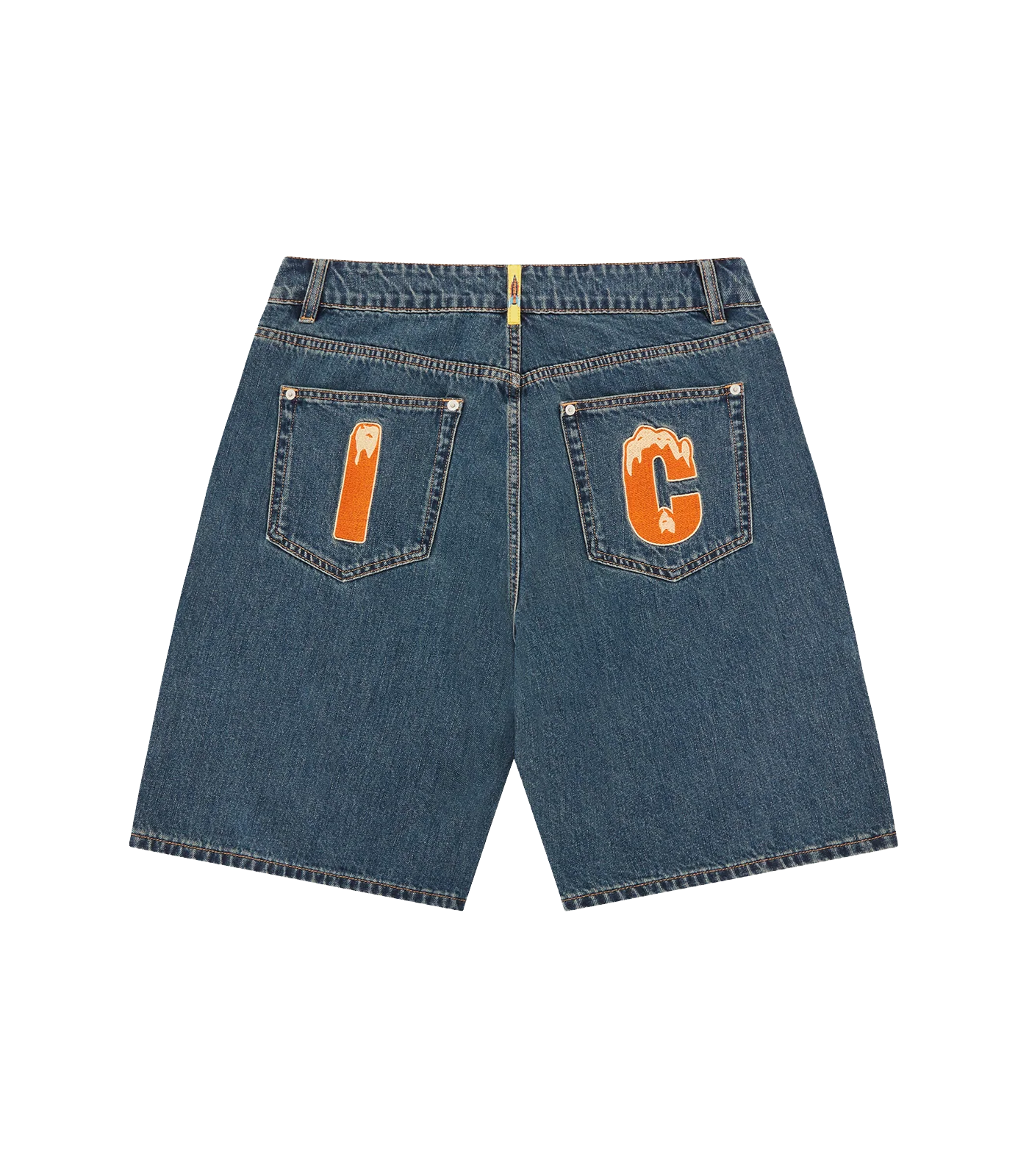RUNNING DOG DENIM SHORTS - MID WASH BLUE - Image 2