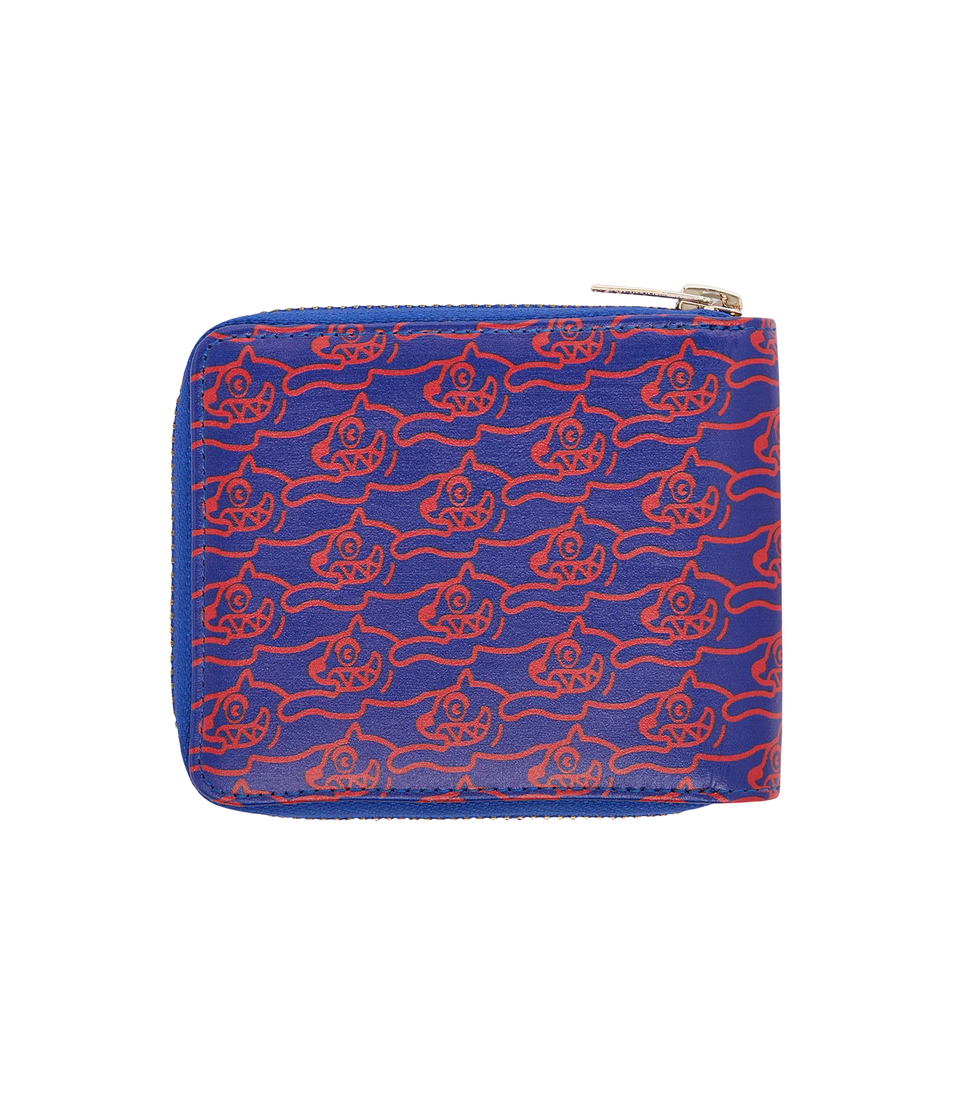 RUNNING DOG LEATHER WALLET - BLUE/RED - Image 2