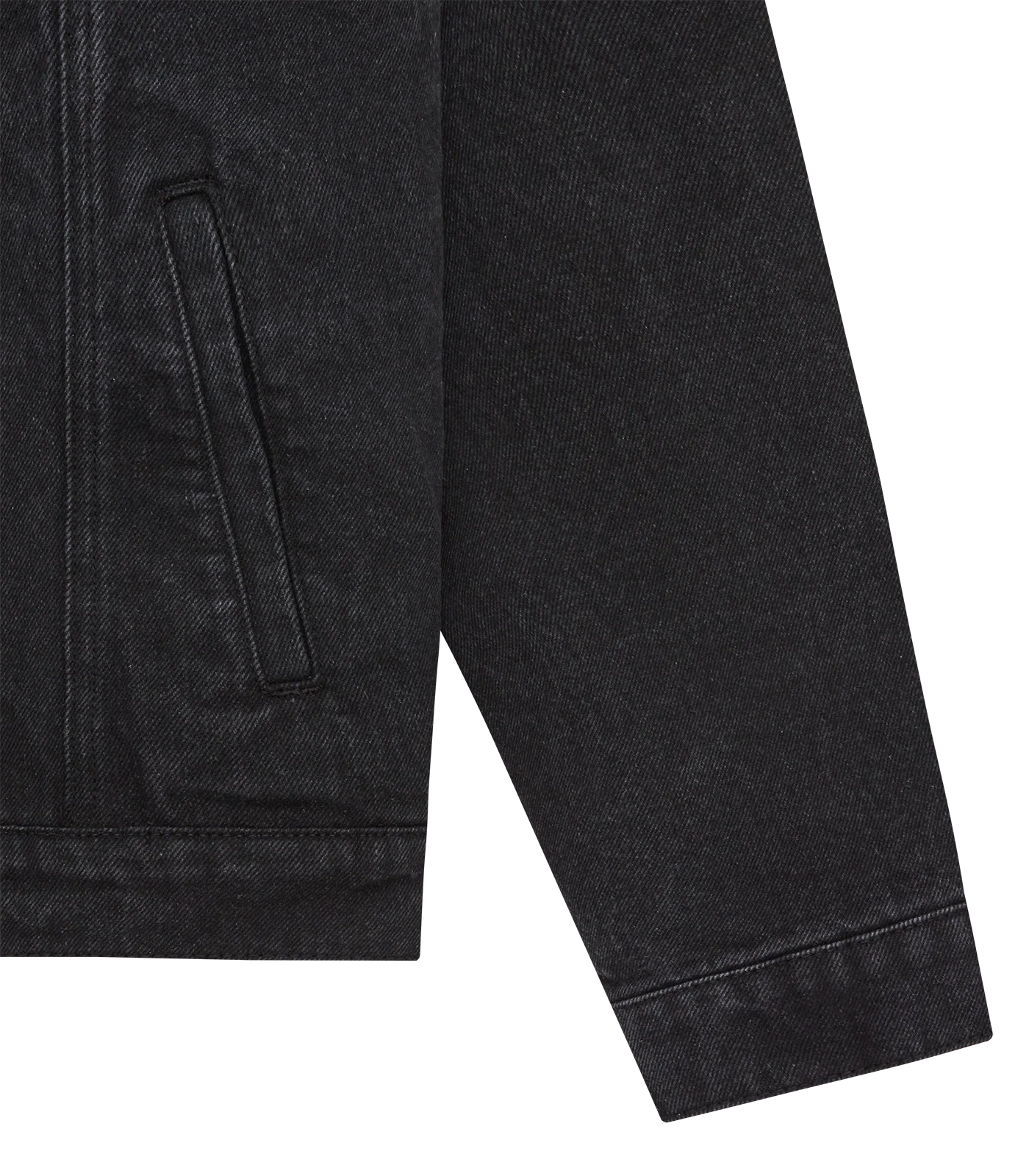 RUNNING DOG SHERPA TRUCKER JACKET - BLACK - Image 5