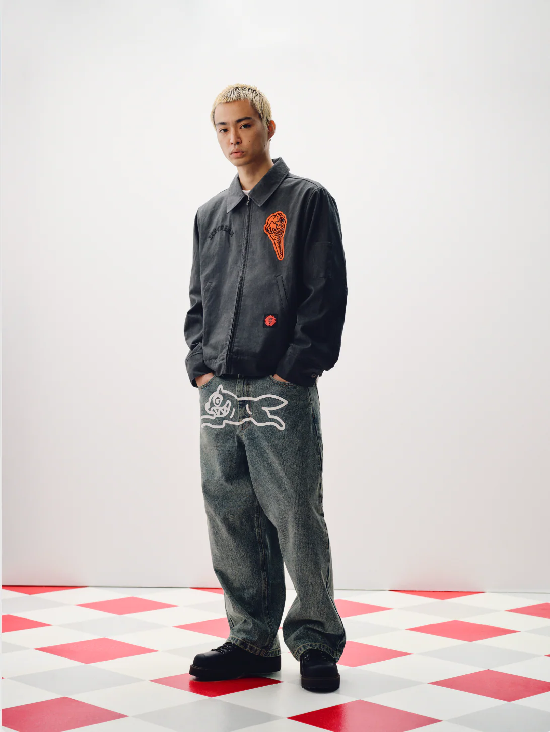 RUNNING DOG TRIPLE SCOOP DENIM PANT - VINTAGE WASH - Image 3