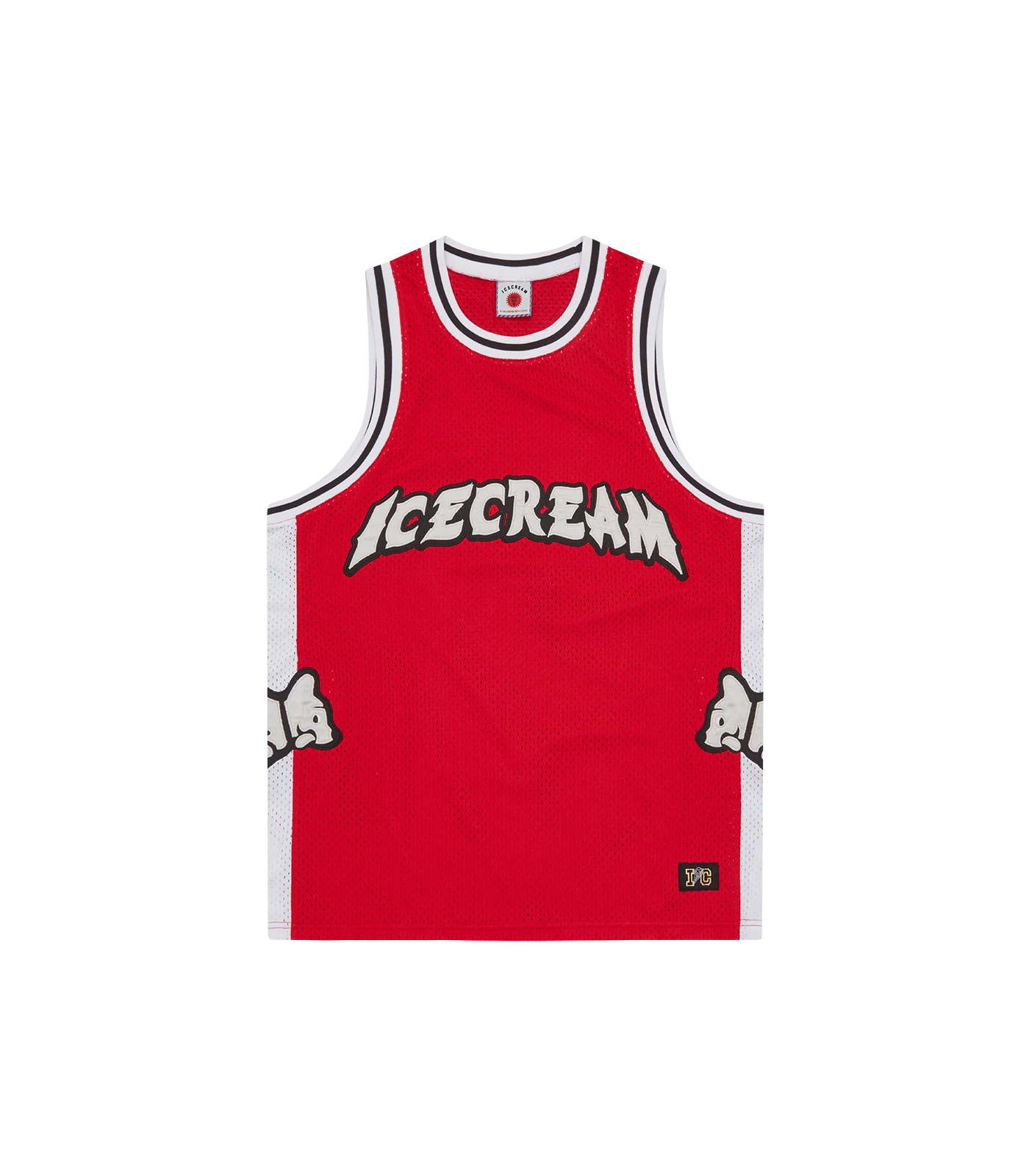 RUNNING PUPPY APPLIQUE BASKETBALL VEST - RED