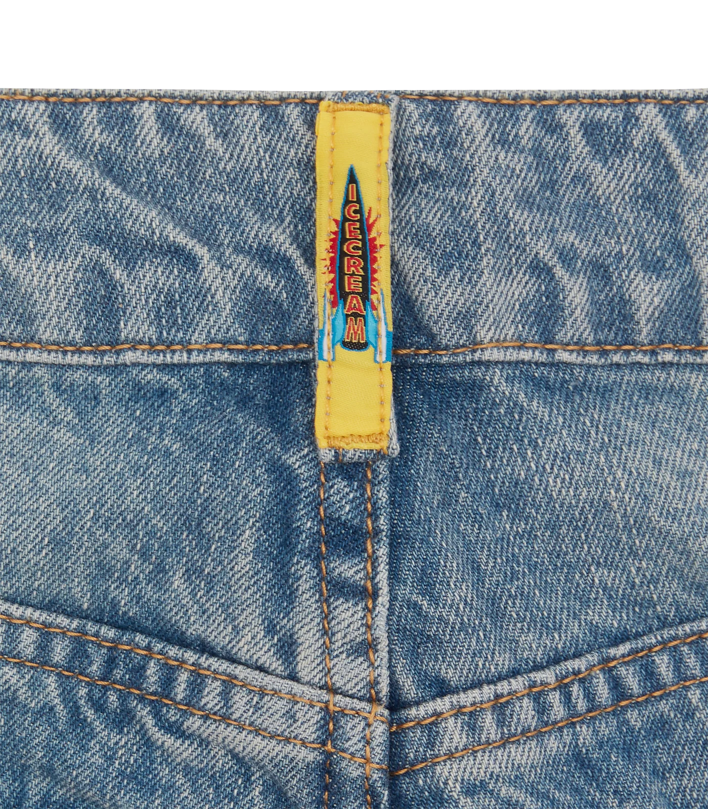RUNNING DOG DENIM SHORTS - WASHED BLUE - Image 7