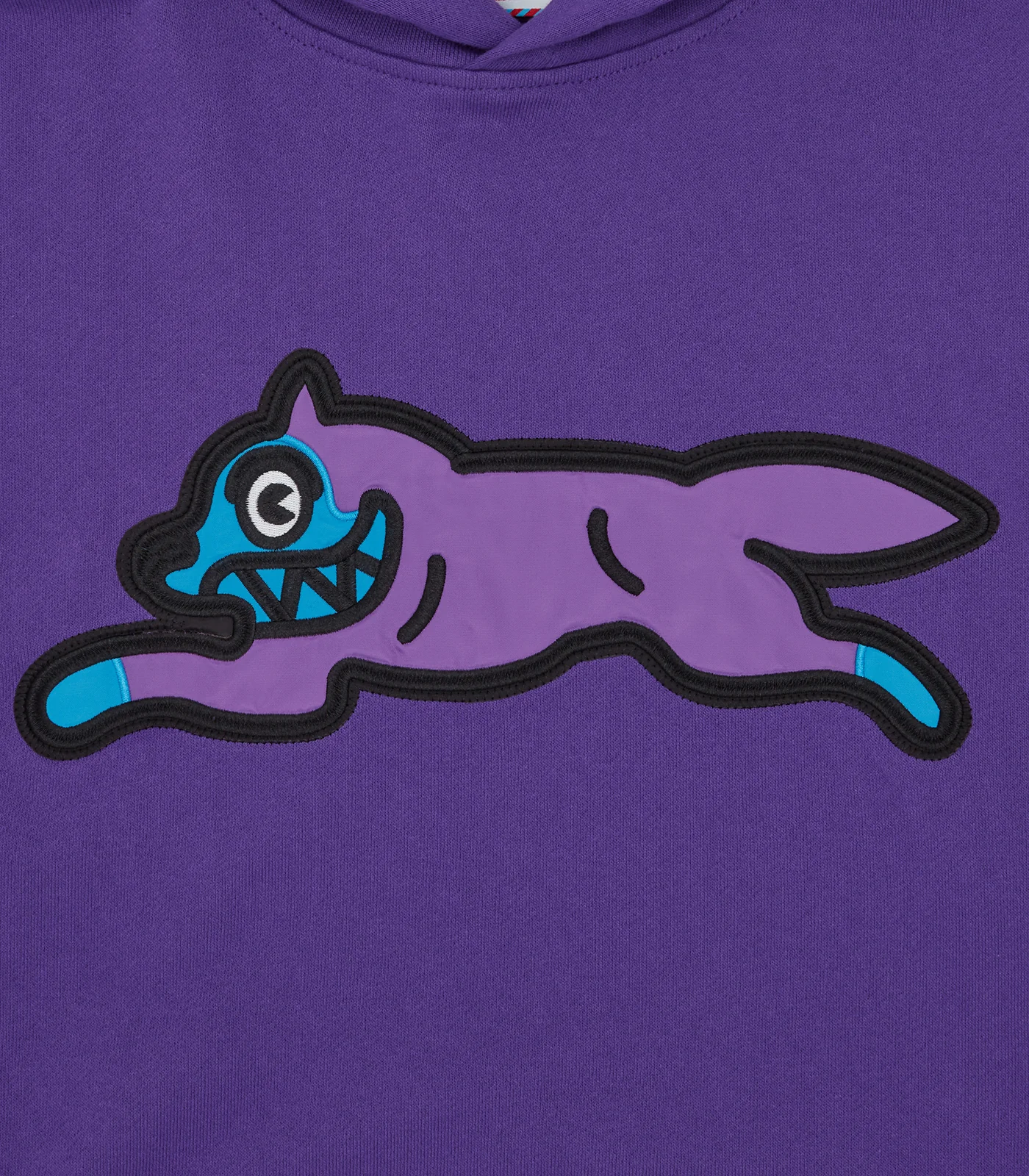 SATIN RUNNING DOG POPOVER HOOD - PURPLE - Image 3