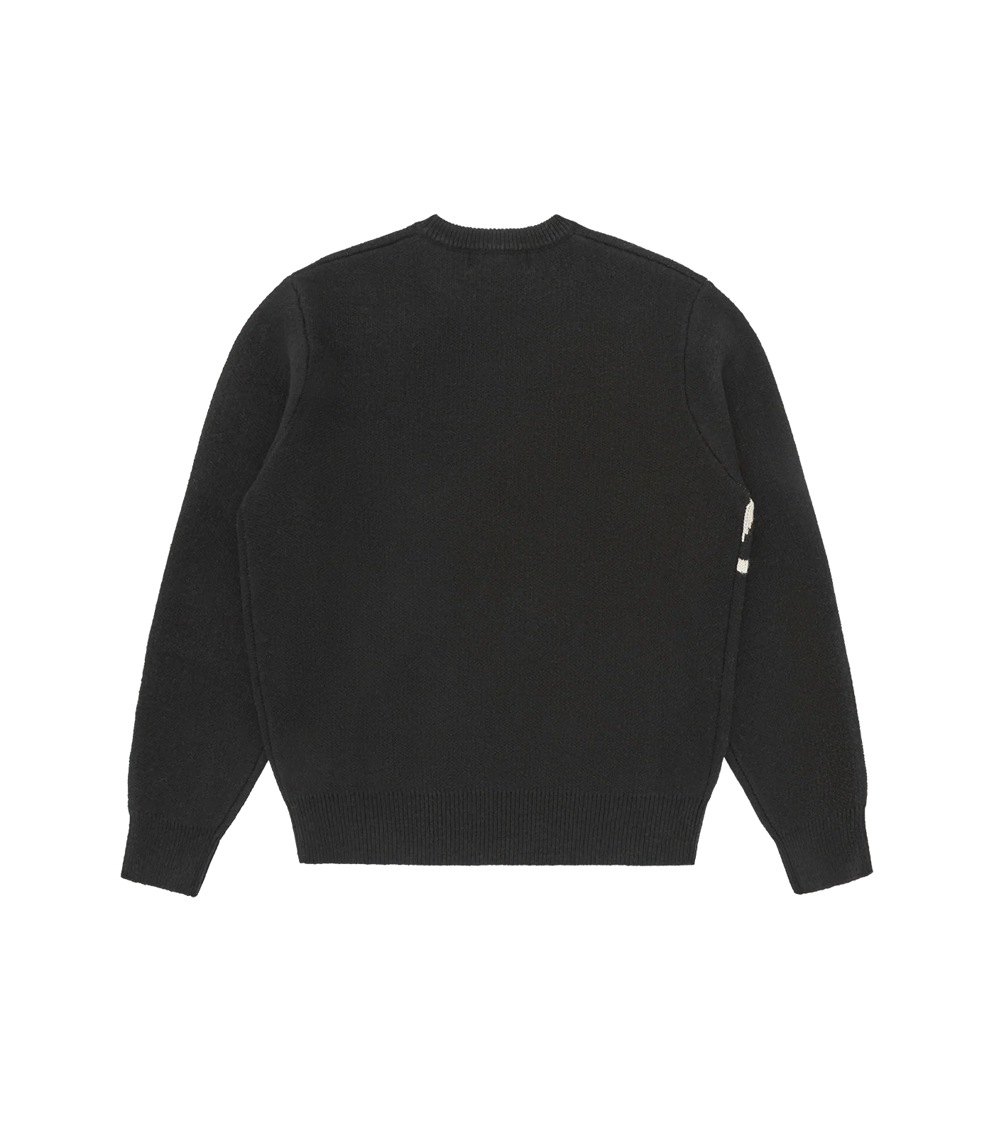 SCRIPT KNITTED CREWNECK - BLACK - Image 2