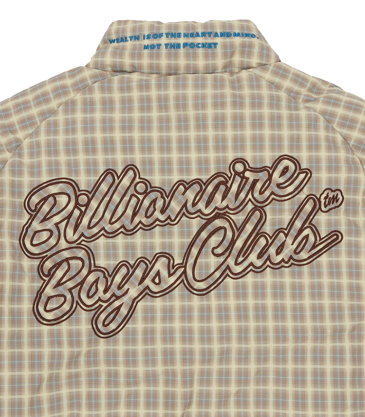 SCRIPT NYLON CHECK PUFFER JACKET - BROWN CHECK - Image 6