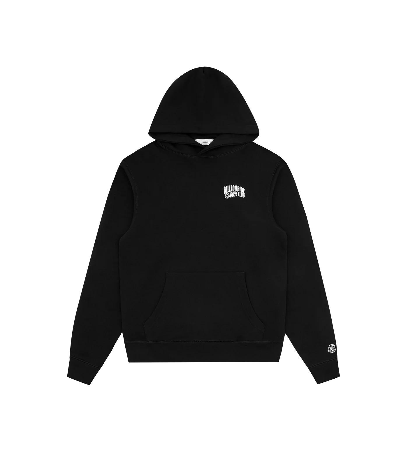 SMALL ARCH LOGO POPOVER HOOD - BLACK