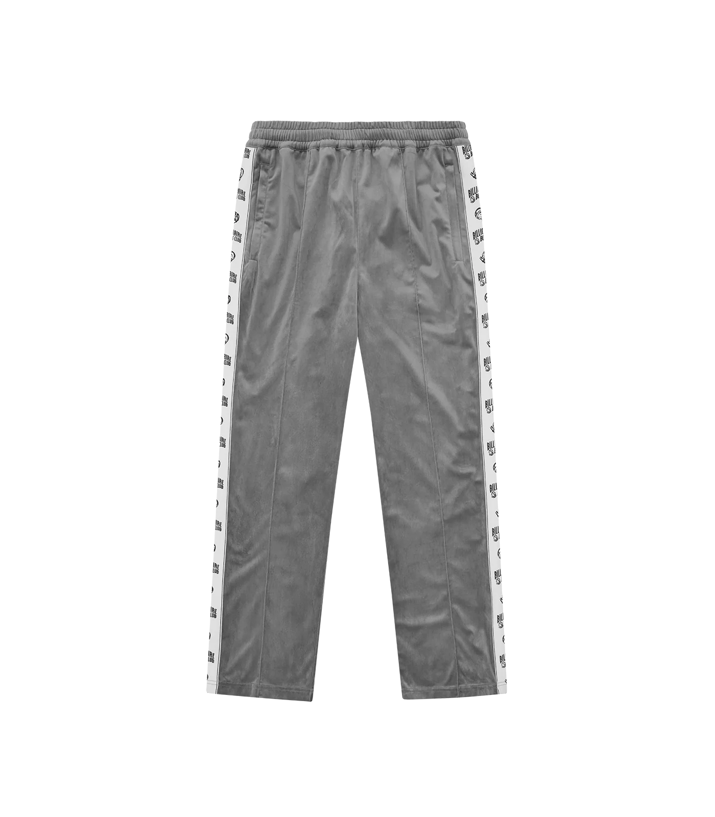 SMALL ARCH LOGO TAPED VELOUR TRACK PANTS - CHARCOAL