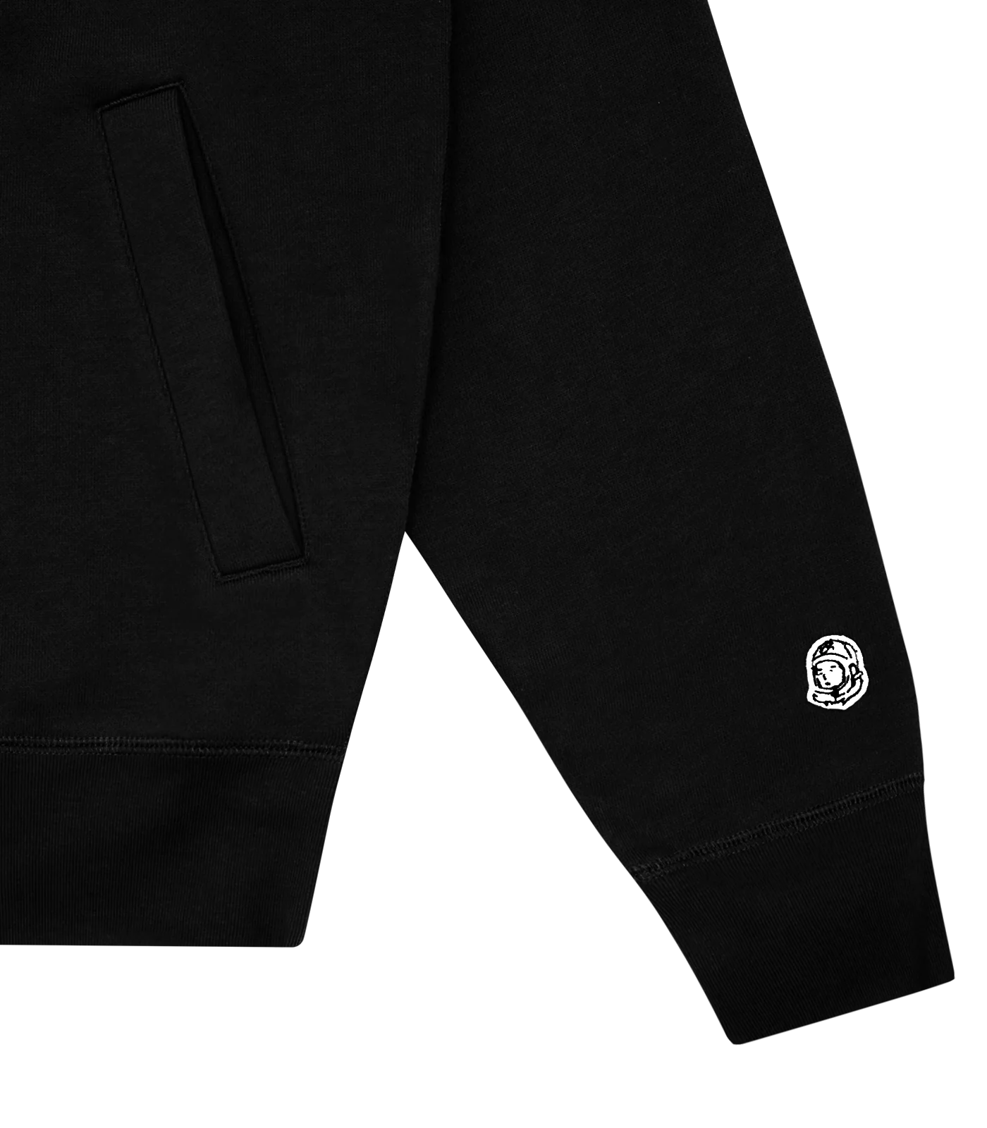 SMALL ARCH LOGO ZIP THROUGH HOOD - BLACK - Image 4