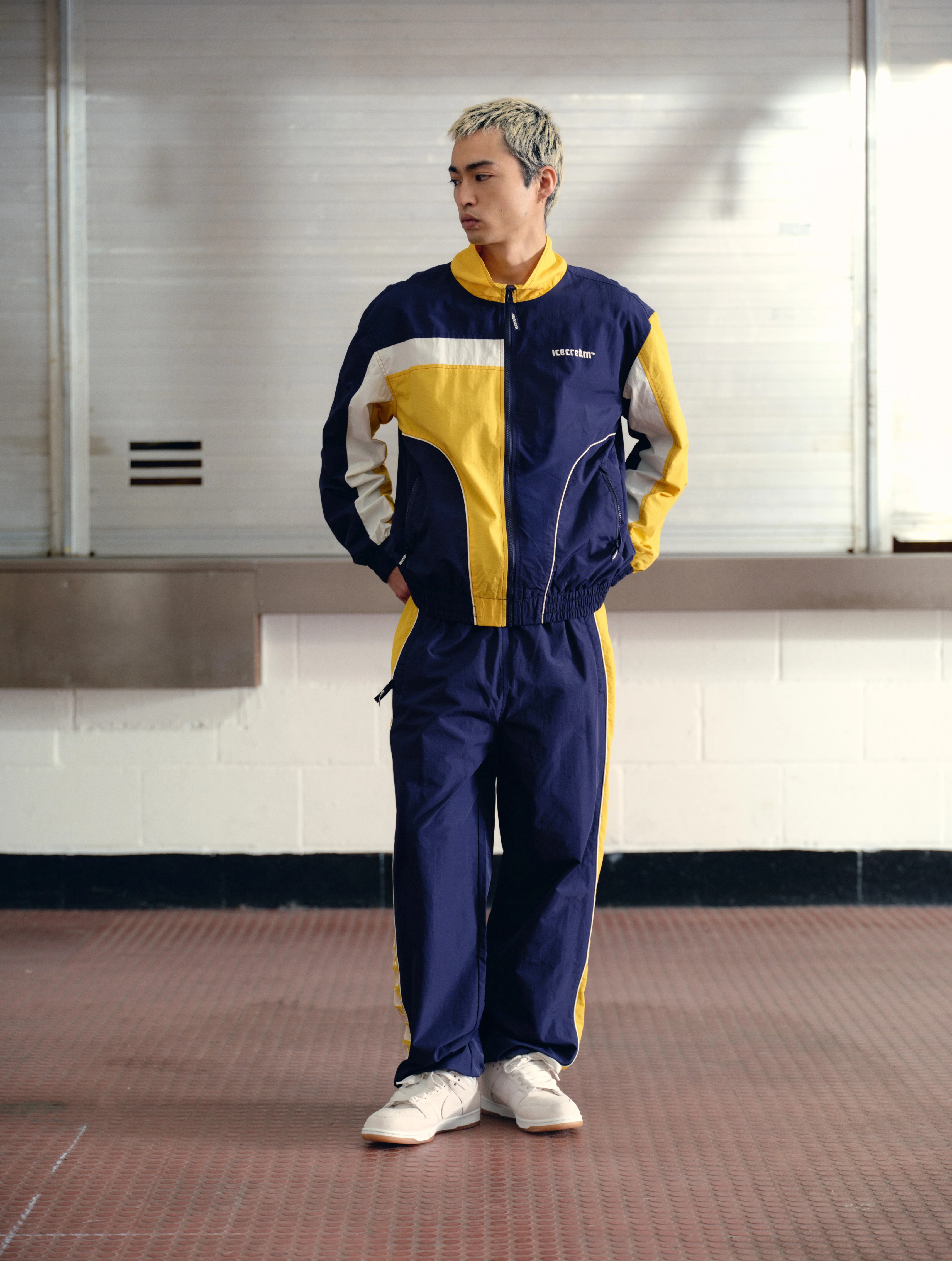 SOFT SERVE PANELLED TRACK PANTS - NAVY - Image 2
