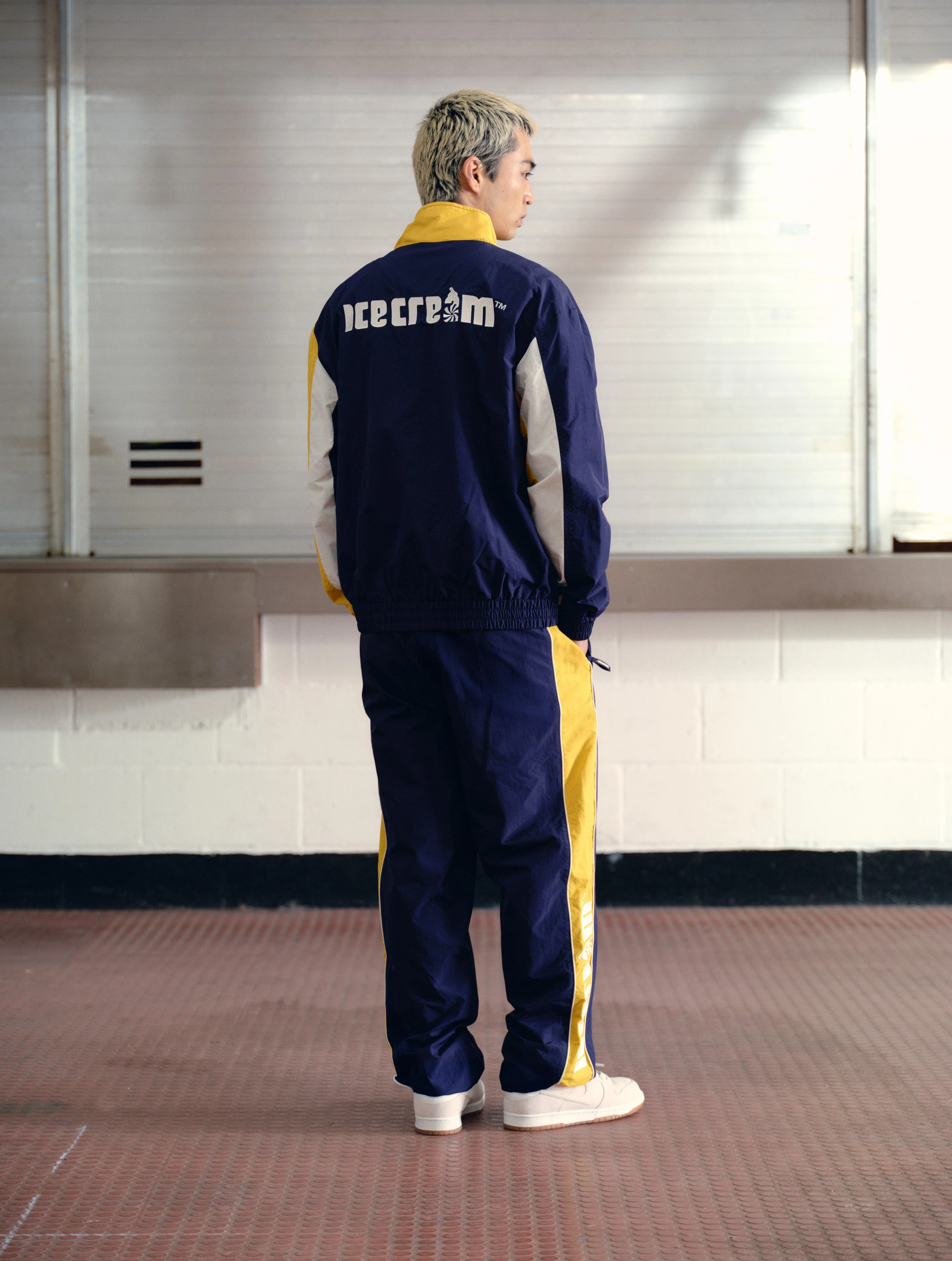 SOFT SERVE PANELLED TRACK PANTS - NAVY - Image 3