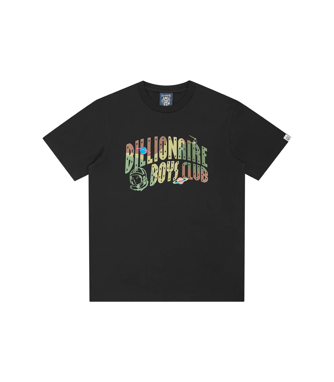 SPACE CAMO ARCH LOGO T-SHIRT - BLACK
