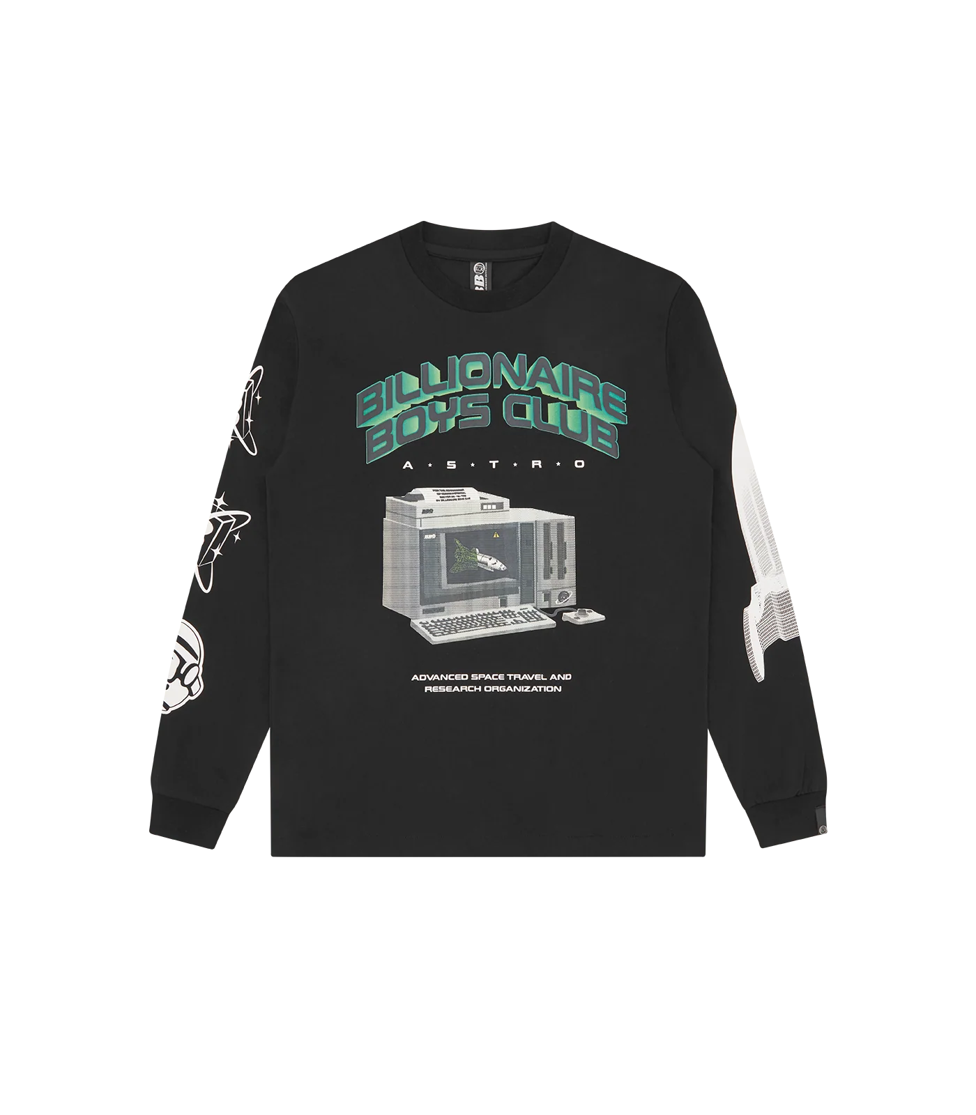 SPACE TRAVEL L/S T-SHIRT - BLACK
