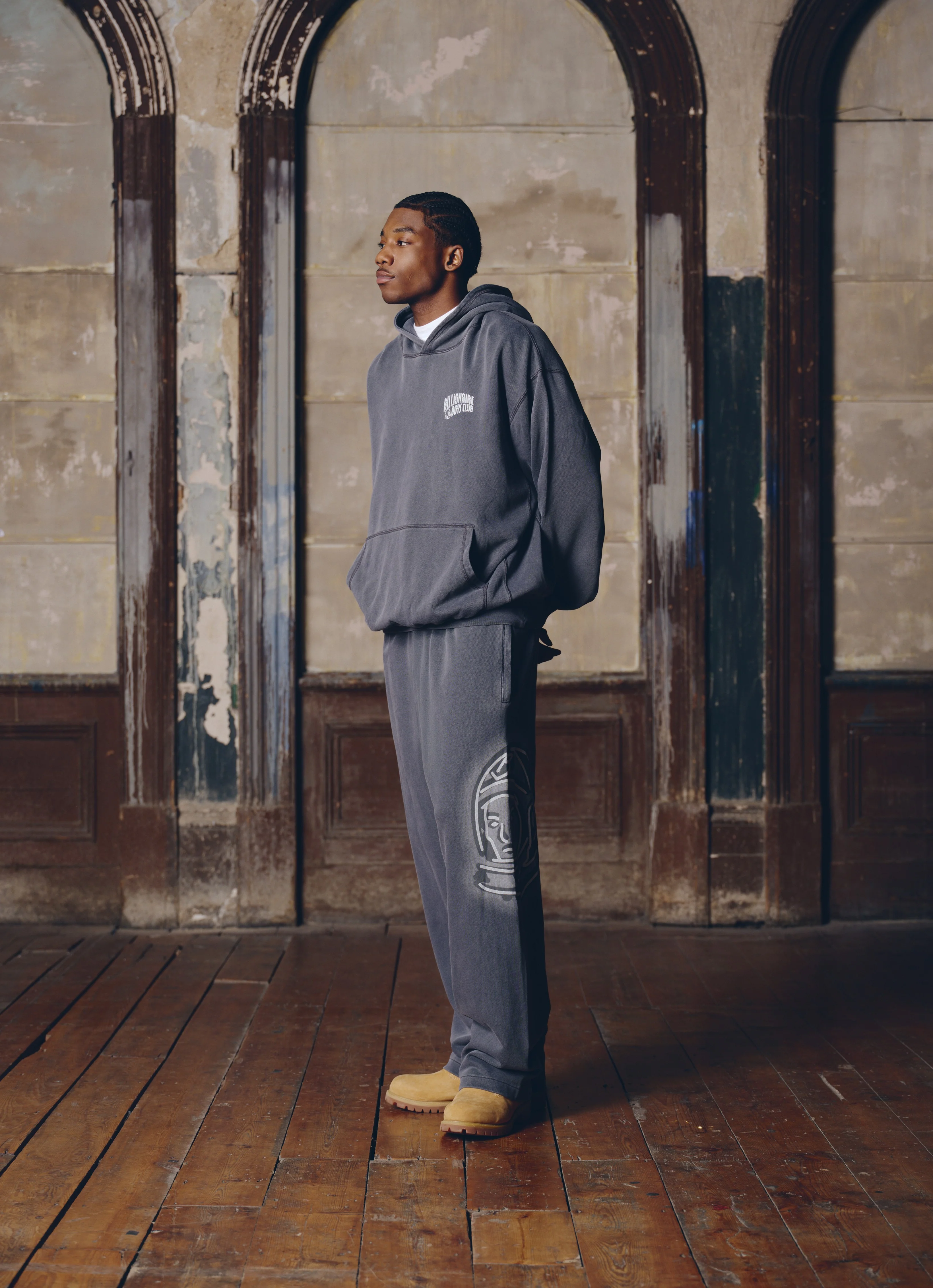 SPRAY ASTRO WIDE LEG SWEATPANTS - GREY - Image 2