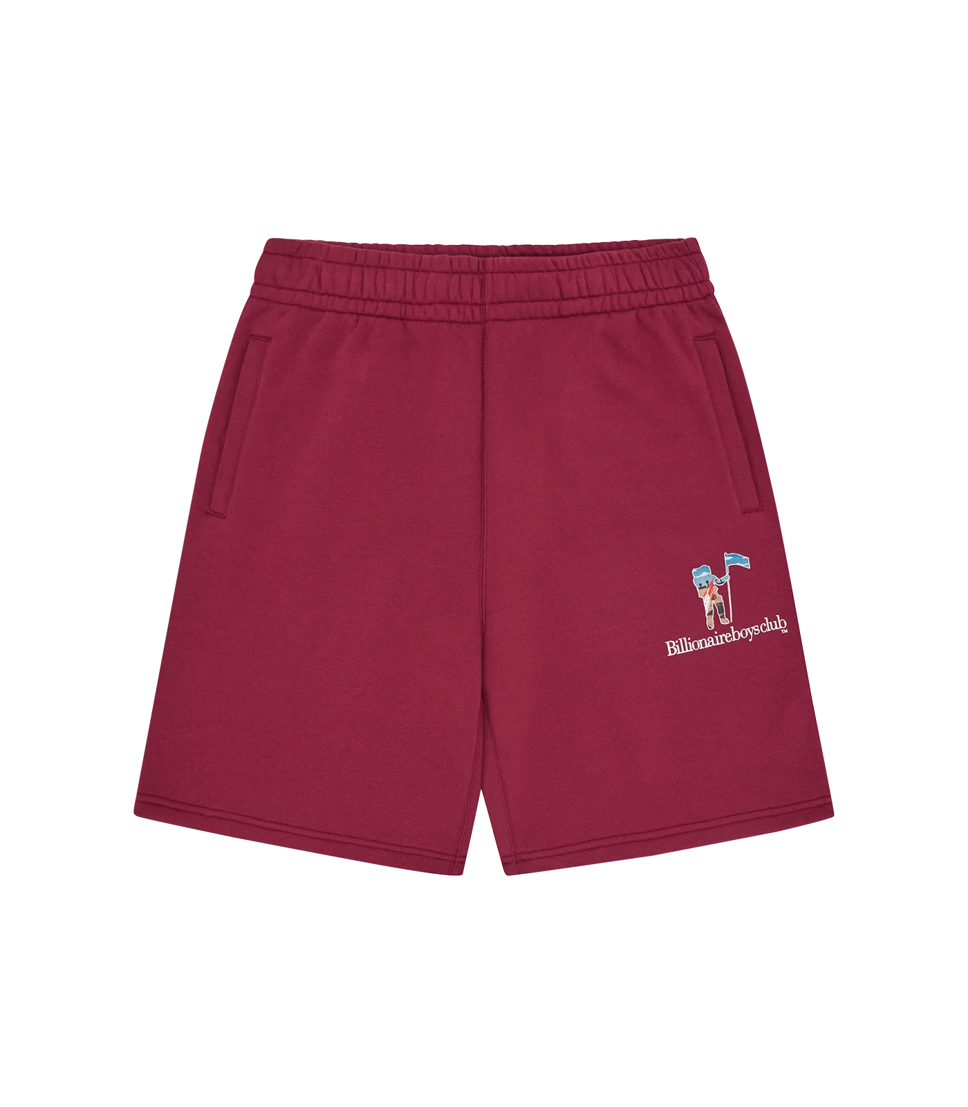 STANDING ASTRO SERIF SWEATSHORTS - BURGUNDY