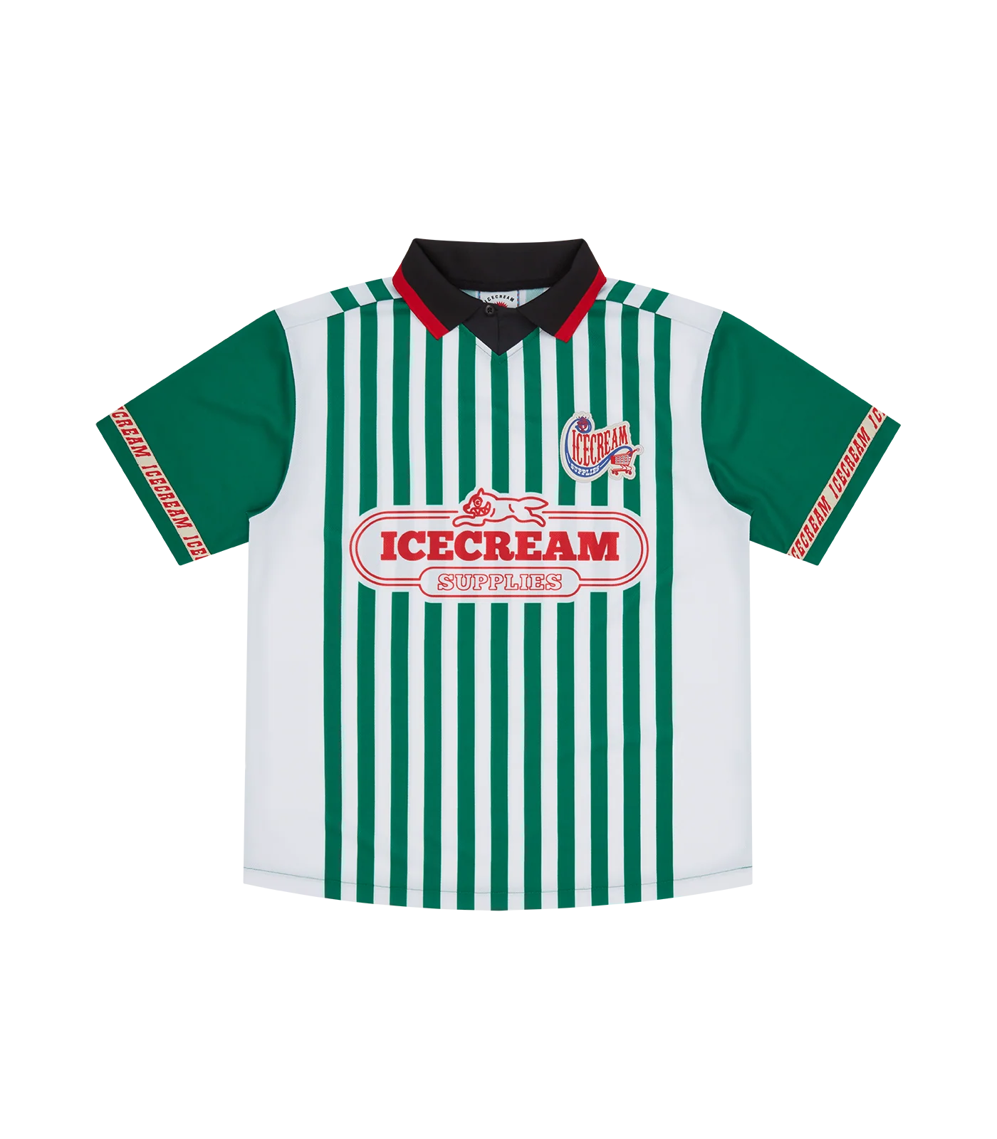 STRIPED FOOTBALL SHIRT - GREEN