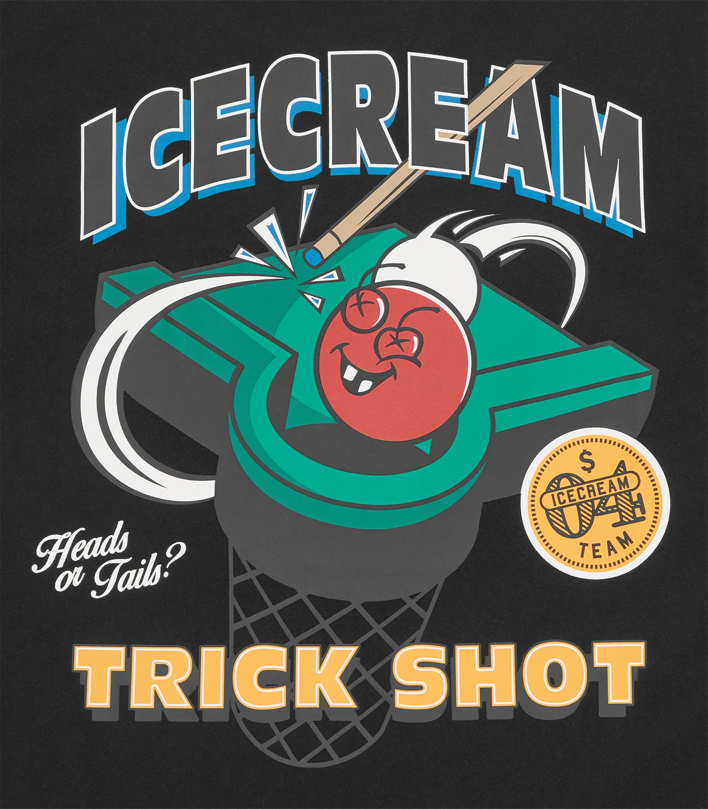 TRICK SHOT T-SHIRT - BLACK - Image 4