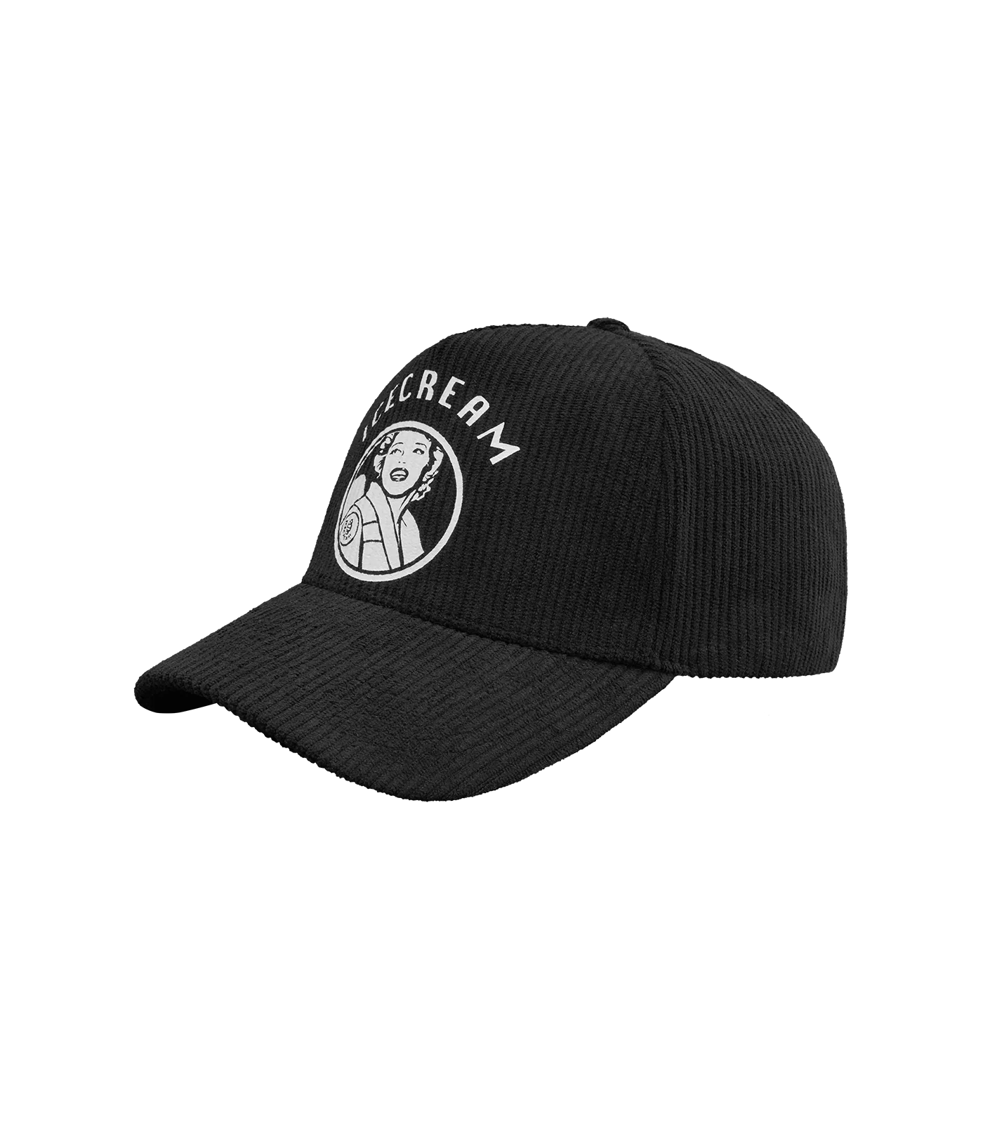 WAITRESS CORDUROY TRUCKER CAP - BLACK