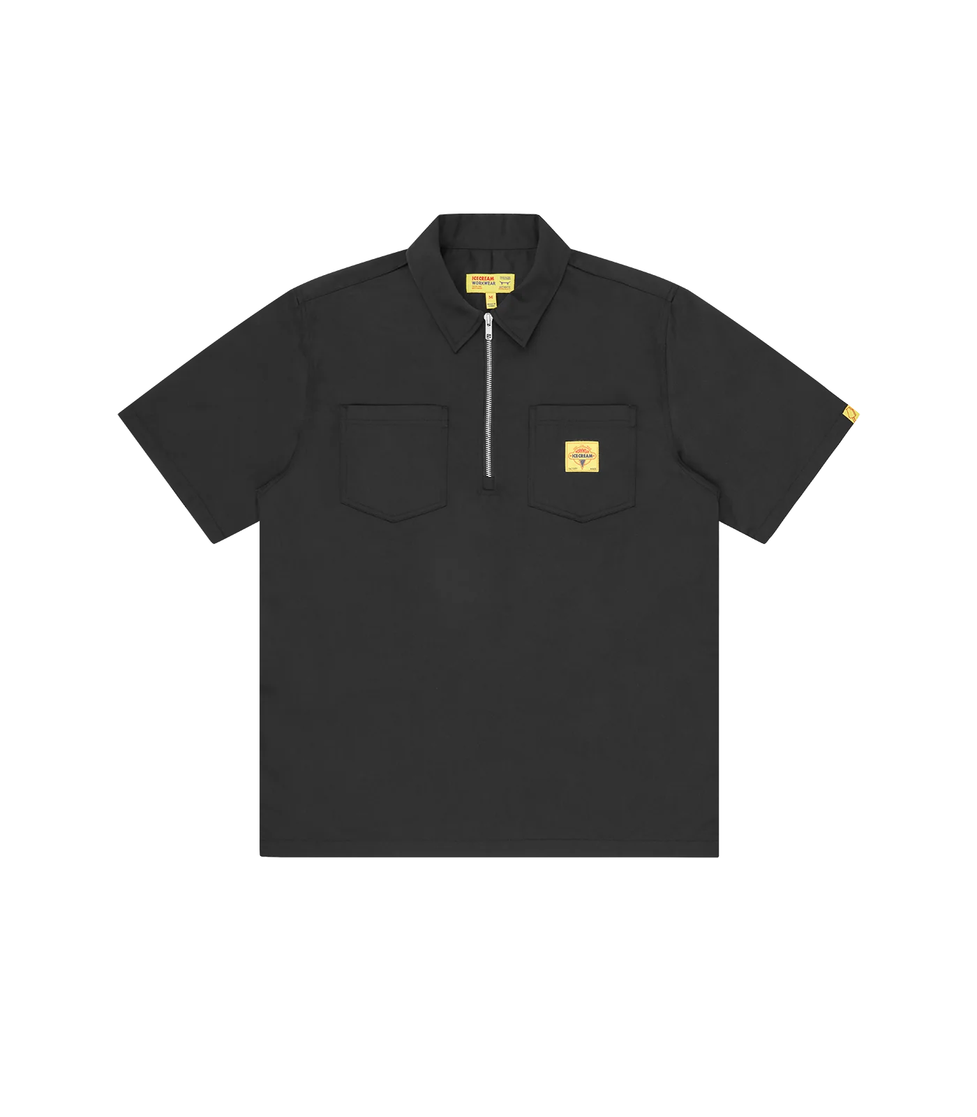 WAITRESS QUARTER ZIP WORK SHIRT - BLACK