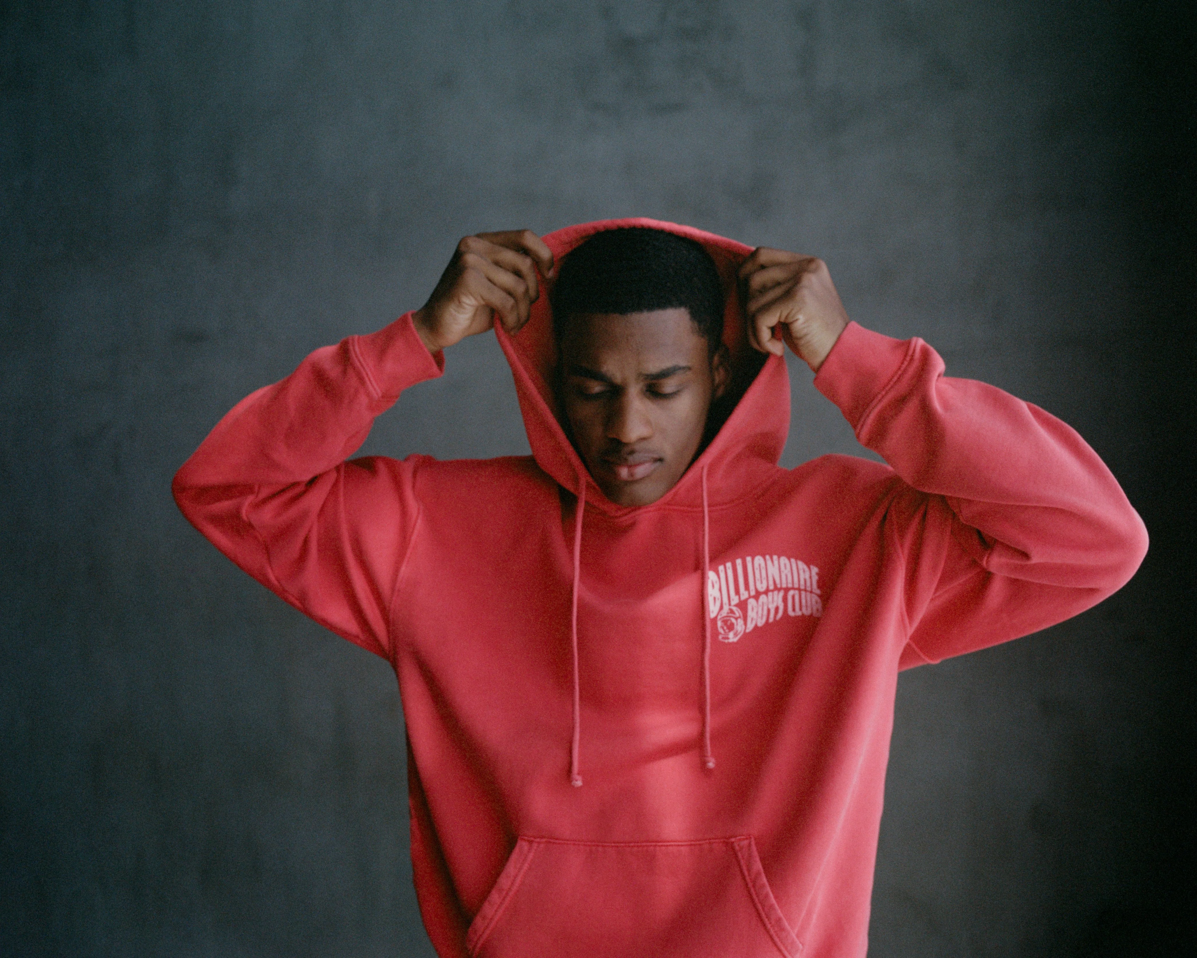 WASHED ARCH LOGO POPOVER HOOD - RED - Image 7