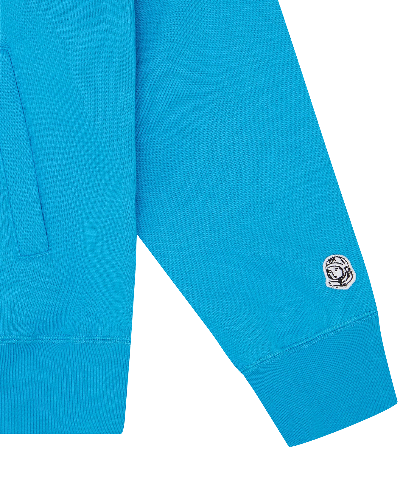 WOVEN PATCH ARCH LOGO QUARTER ZIP CREWNECK - AQUA BLUE - Image 3
