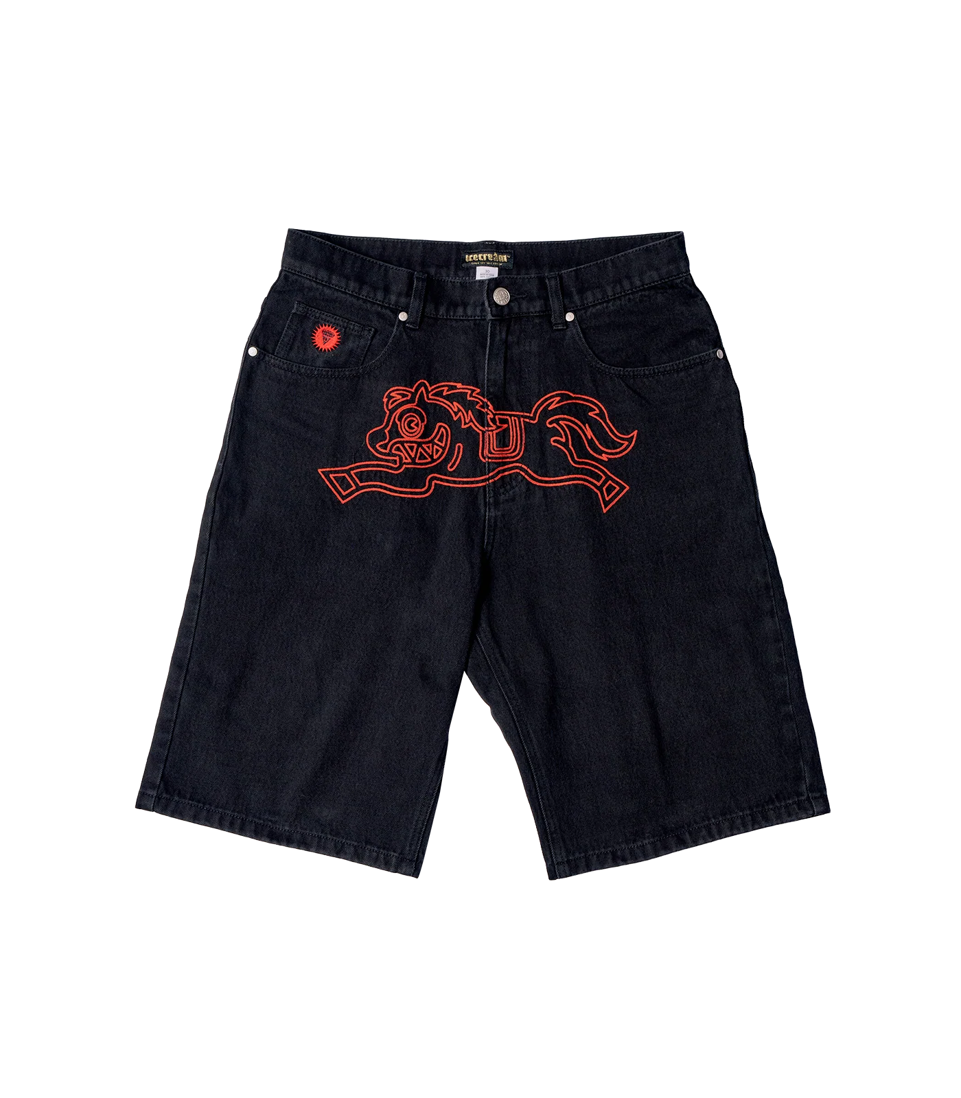 YEAR OF THE HORSE DENIM SHORTS - DARK BLUE