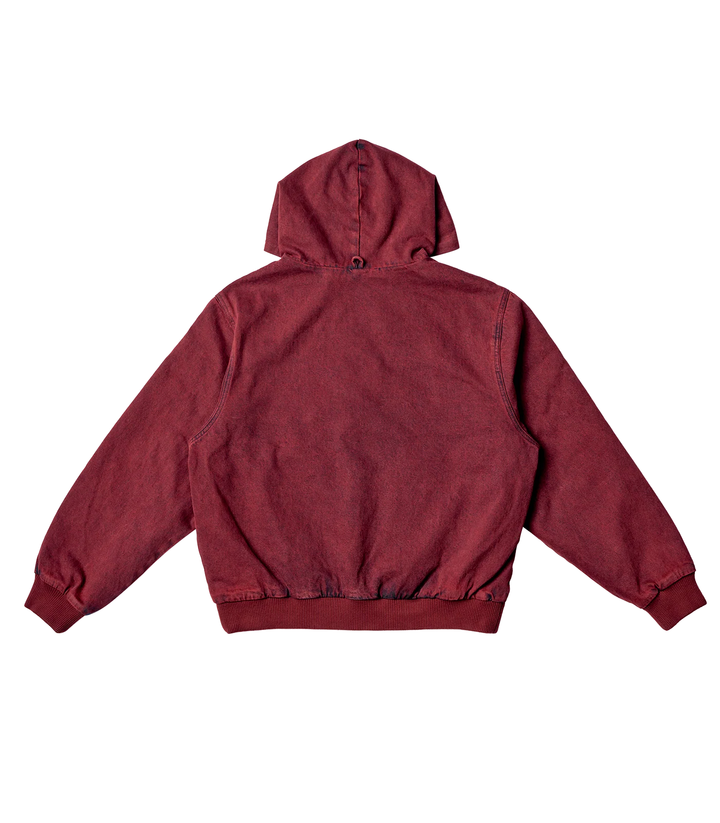 YEAR OF THE HORSE WASHED ZIP THROUGH HOOD - BURGUNDY - Image 3