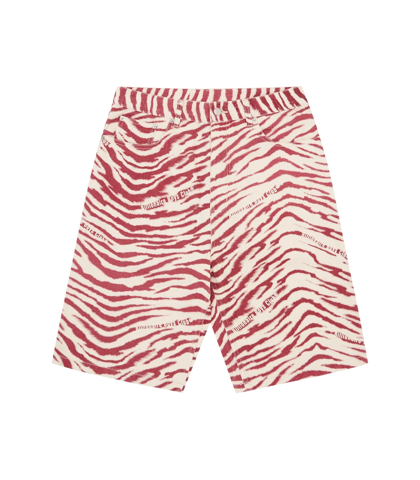 ZEBRA PRINT DENIM SHORTS - PINK